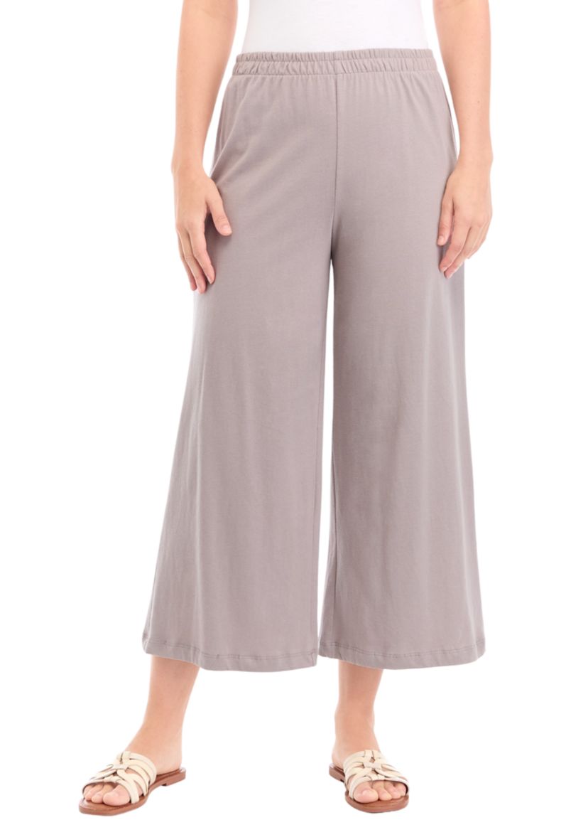 Womens Wide Leg Jersey Pants