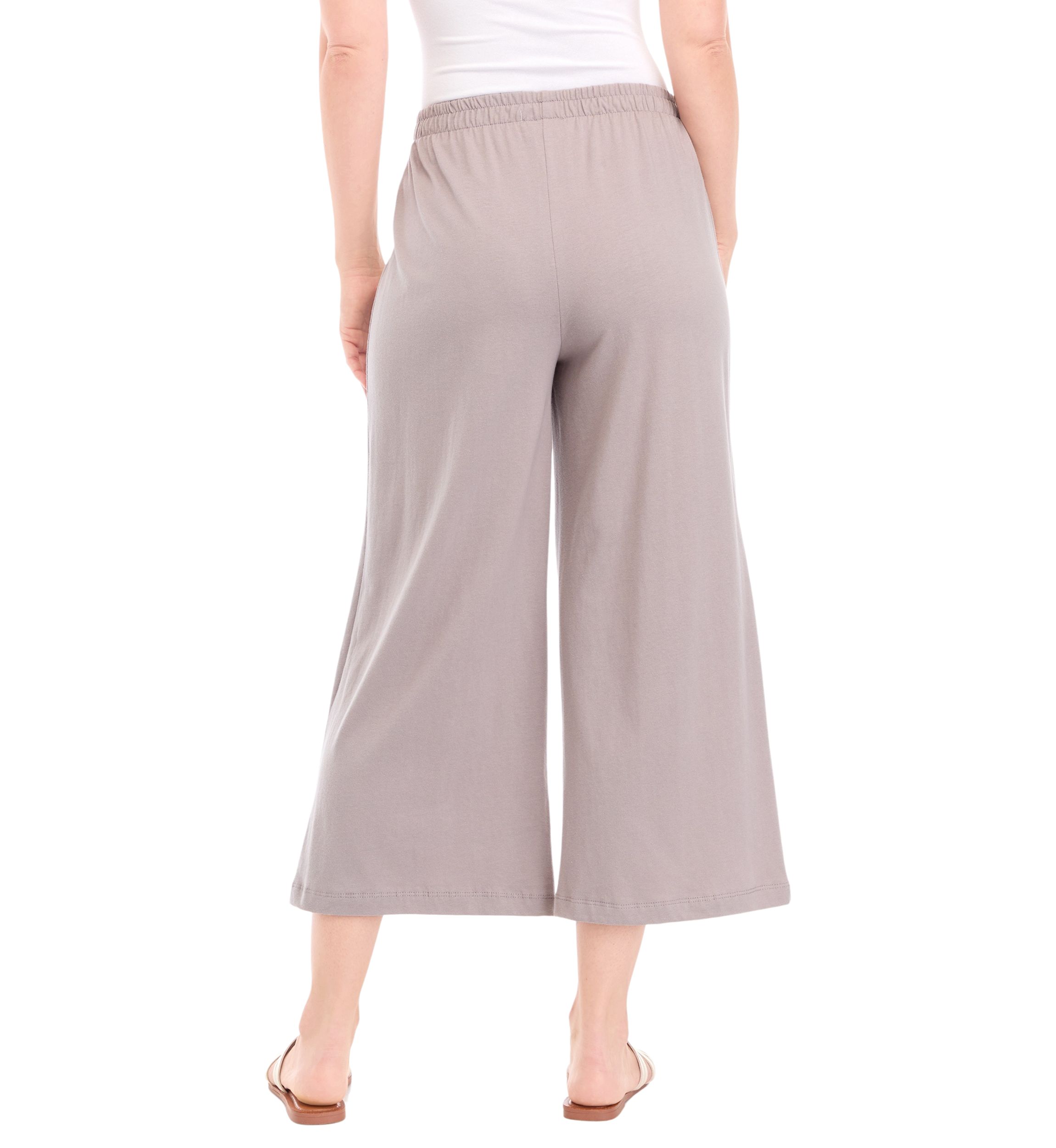 Womens Wide Leg Jersey Pants