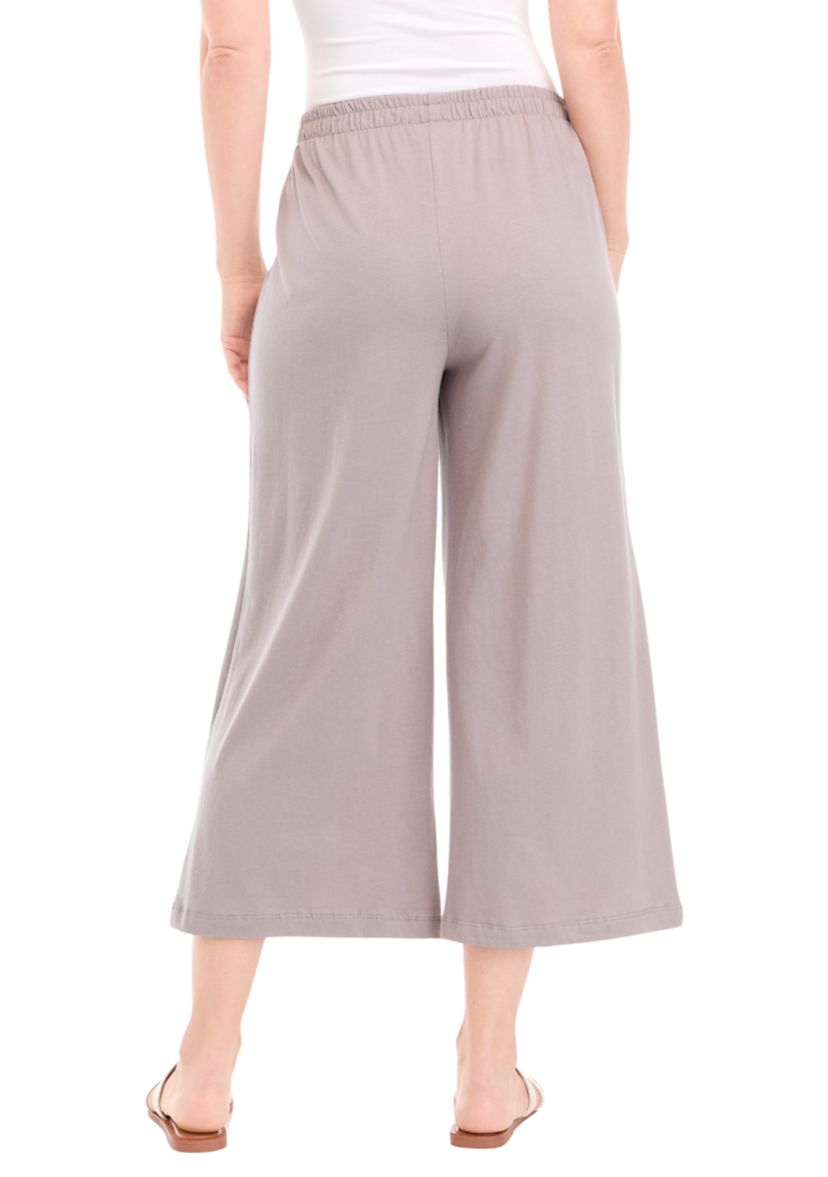 Womens Wide Leg Jersey Pants