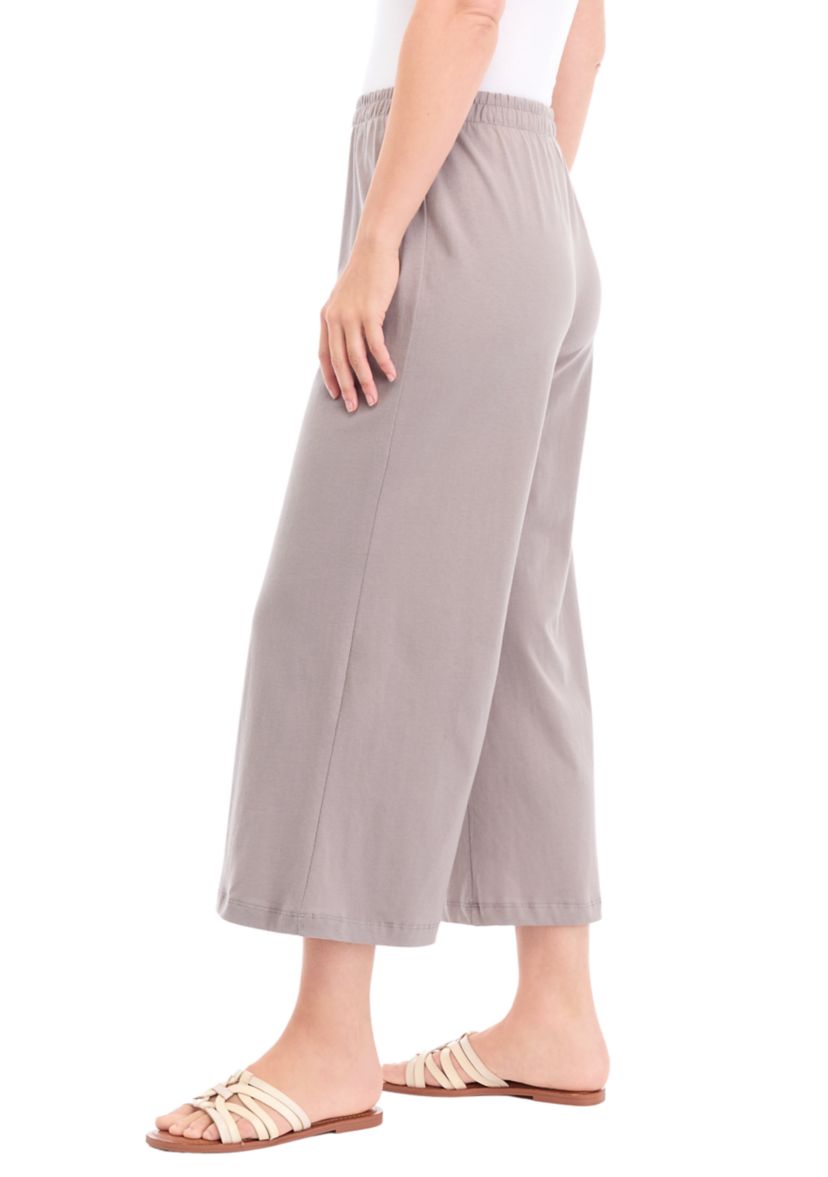 Womens Wide Leg Jersey Pants