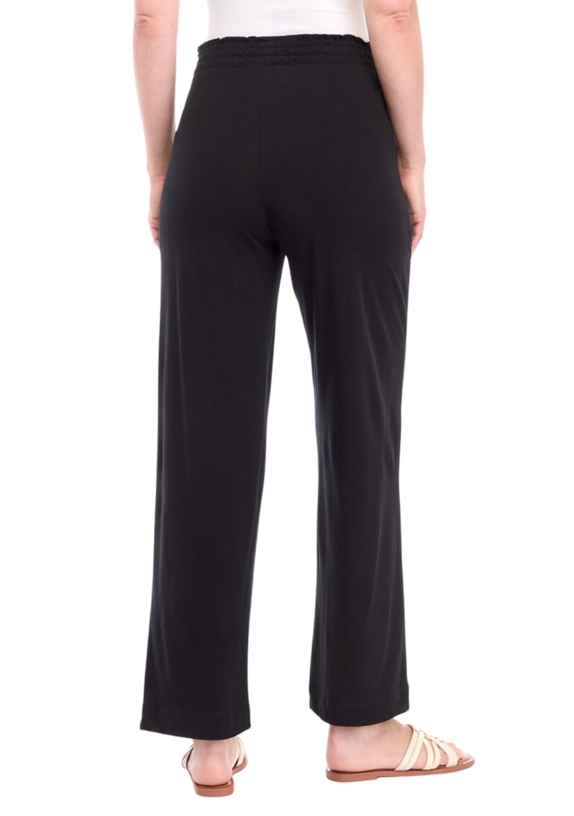 Womens Wide Leg Jersey Pants