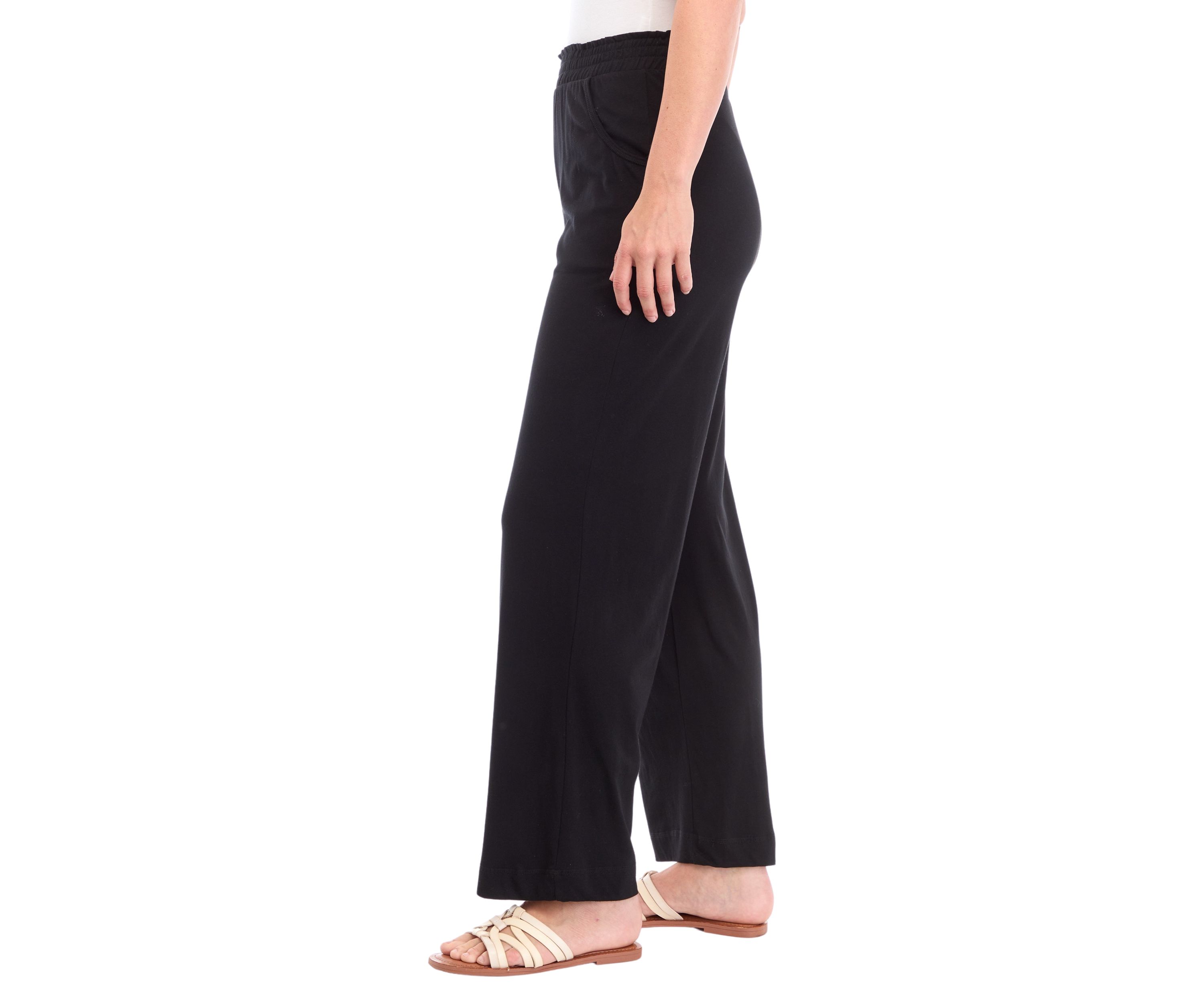 Womens Wide Leg Jersey Pants