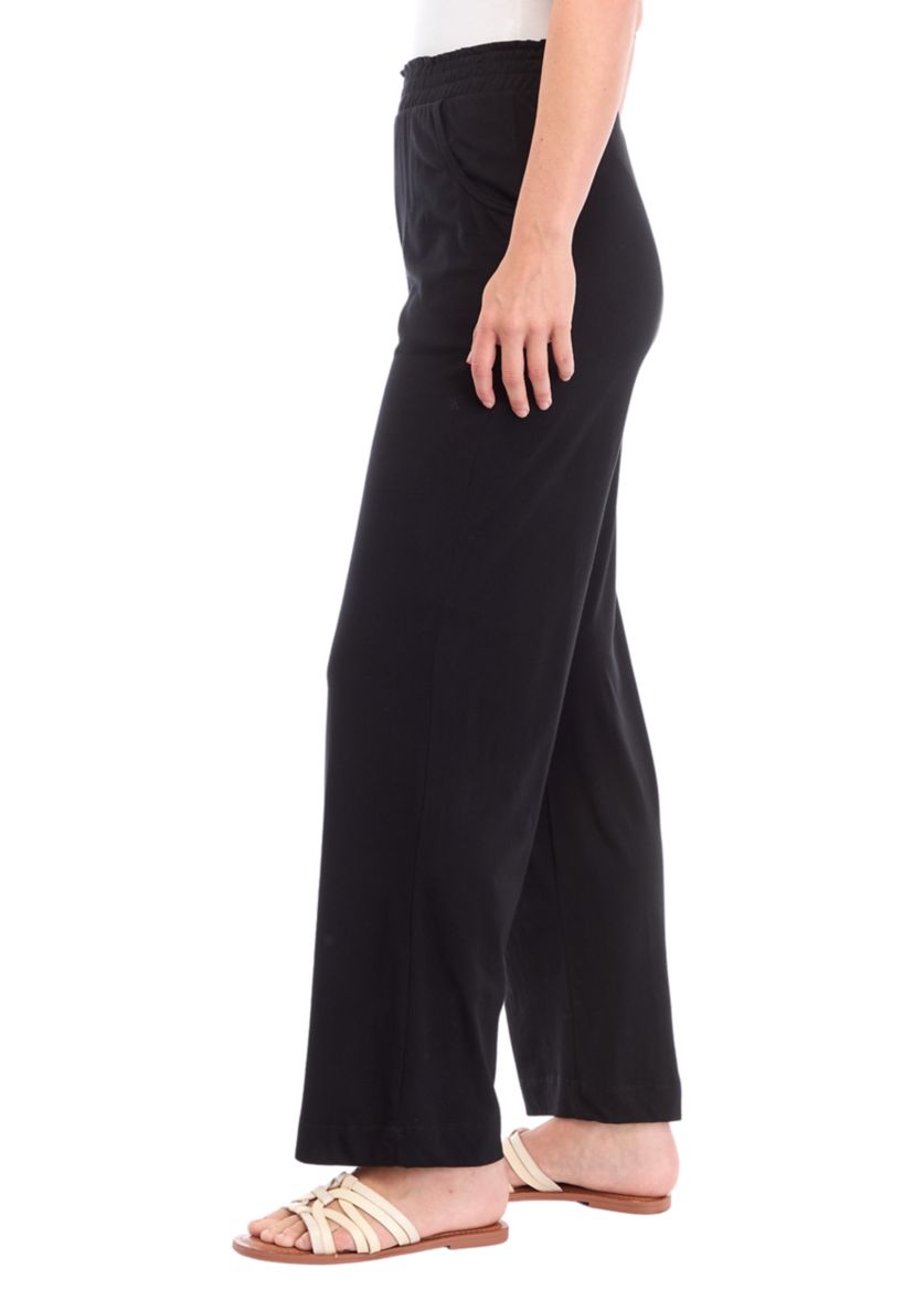Womens Wide Leg Jersey Pants