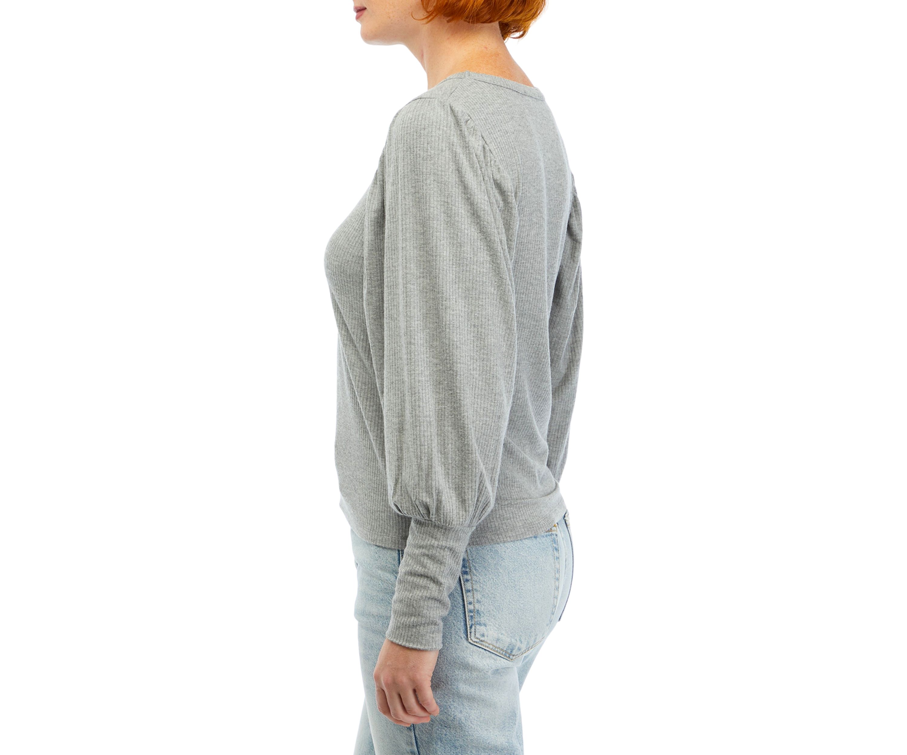 Womens Long Sleeve Pleated Sweater