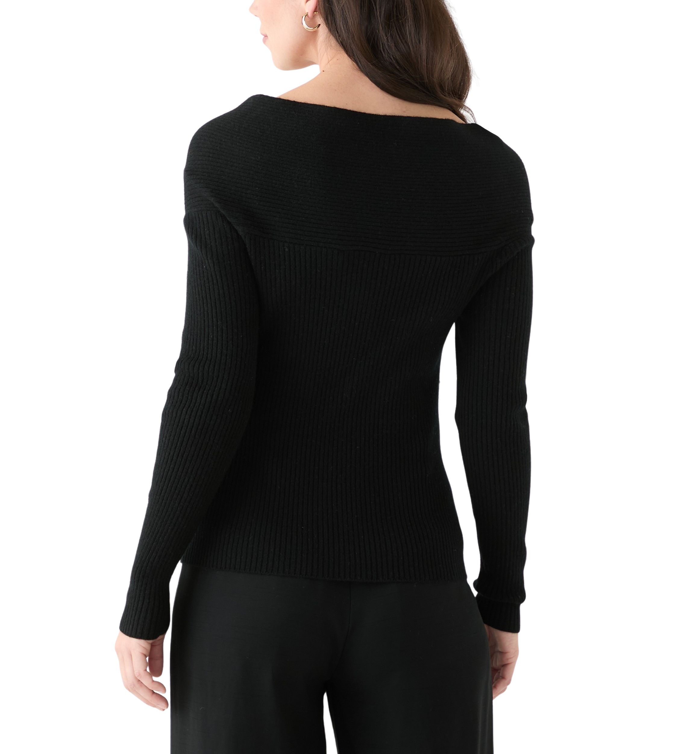 Womens Long Sleeve Twist Open Neck Top 