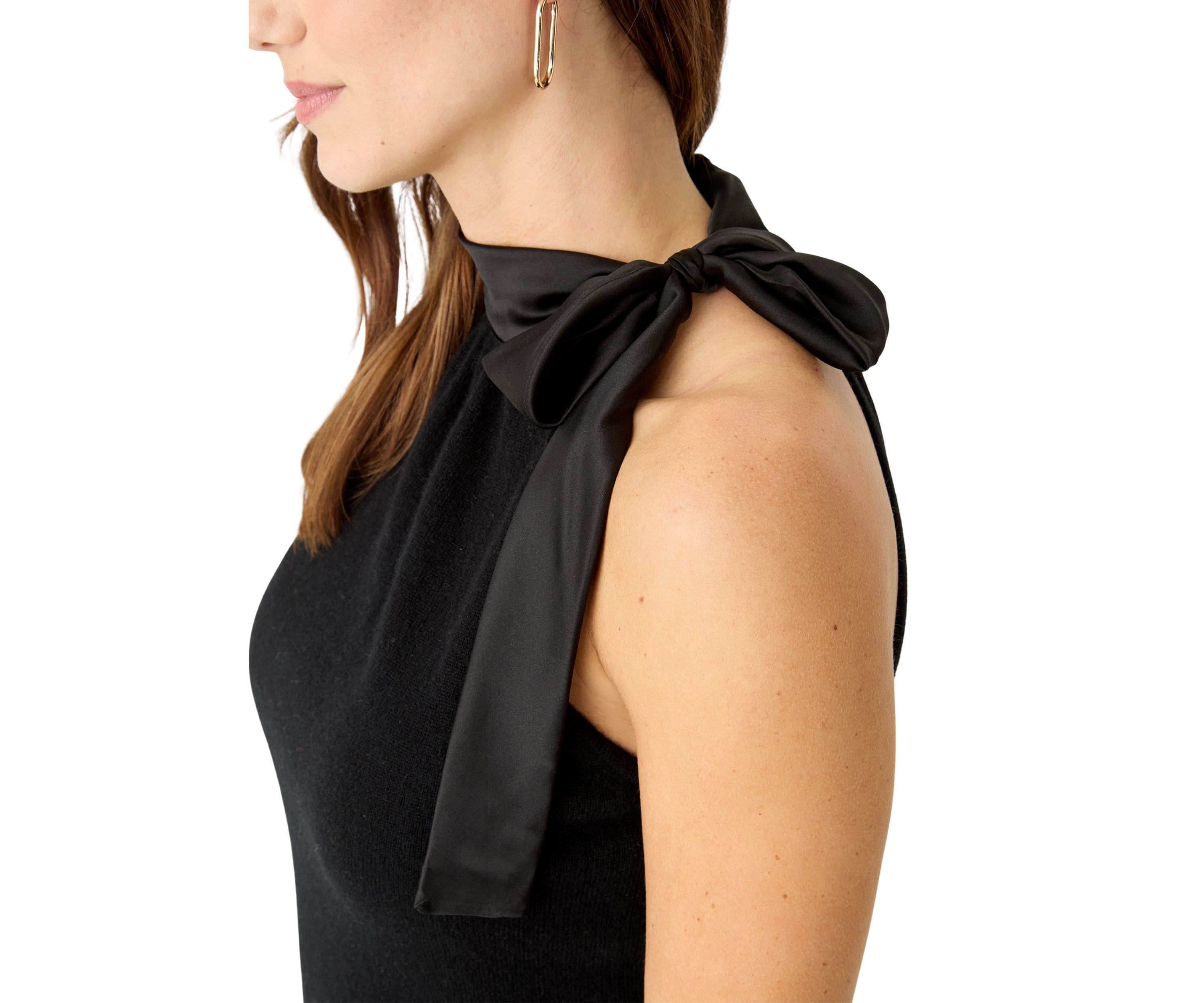 Womens Satin Tie Halter Top