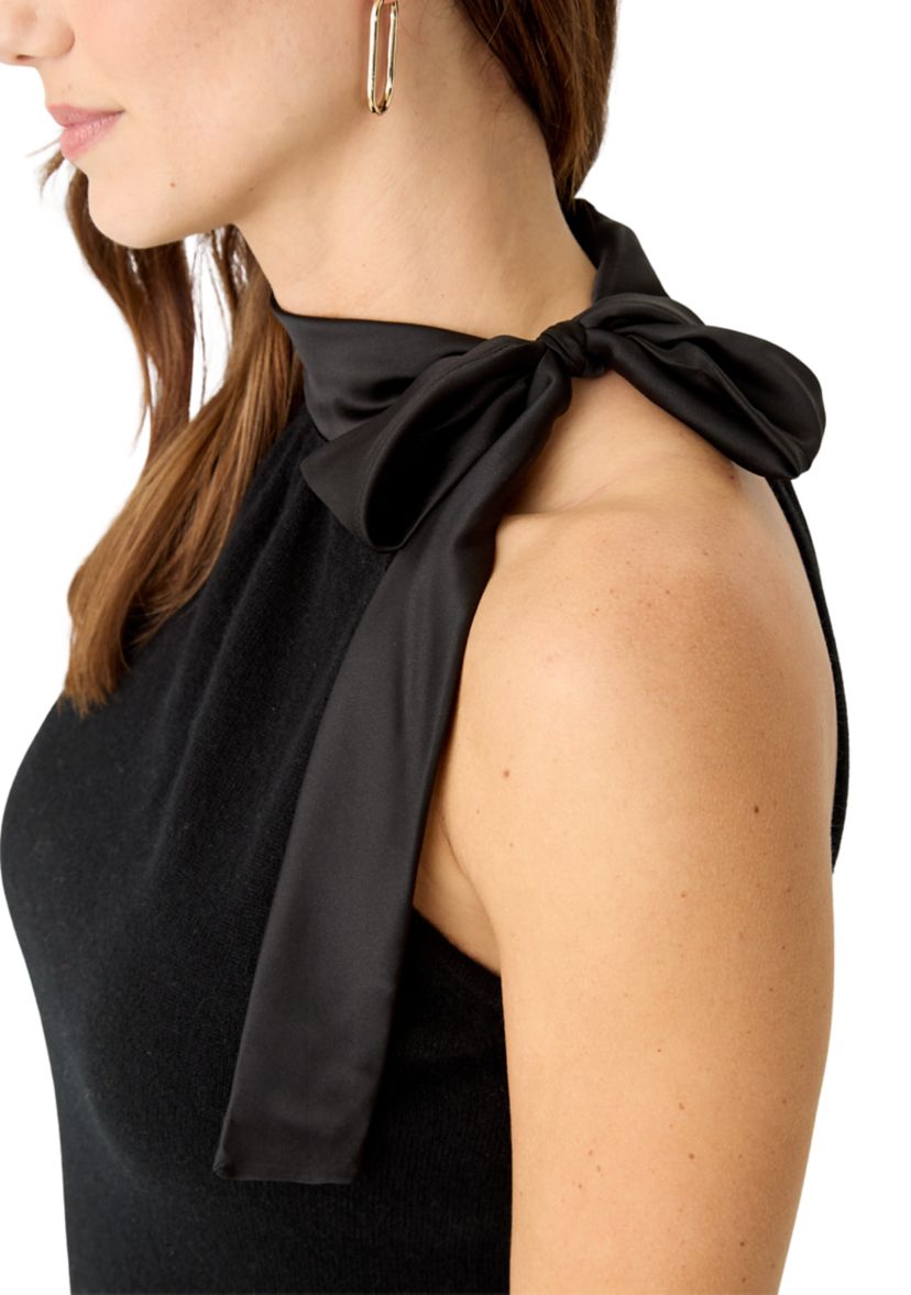 Womens Satin Tie Halter Top