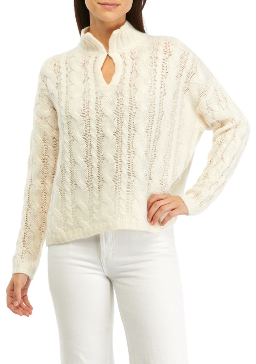 Womens Cable Cashmere Sweater