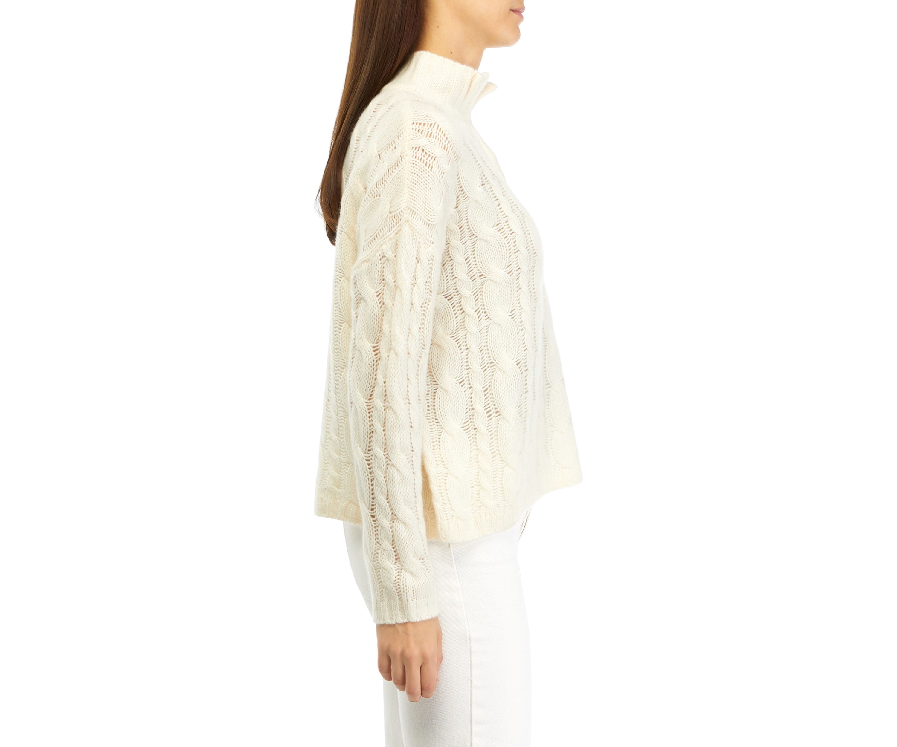 Womens Cable Cashmere Sweater
