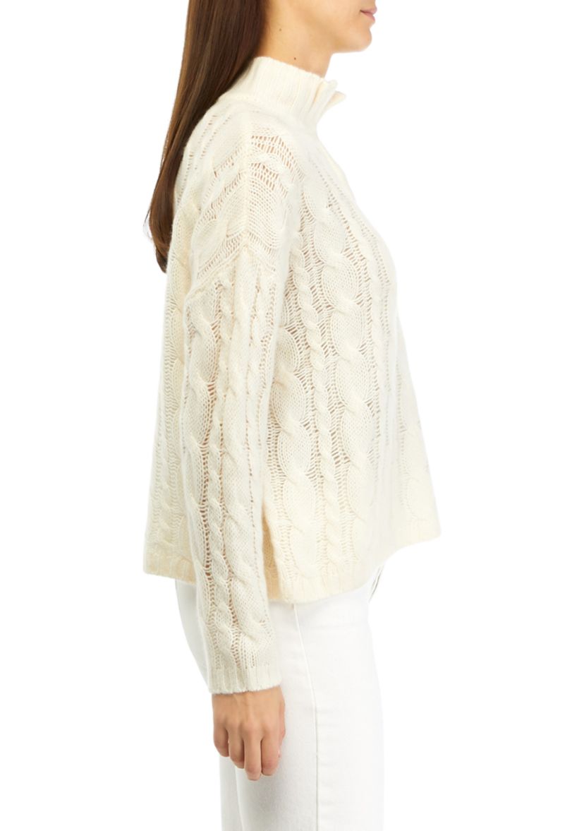 Womens Cable Cashmere Sweater