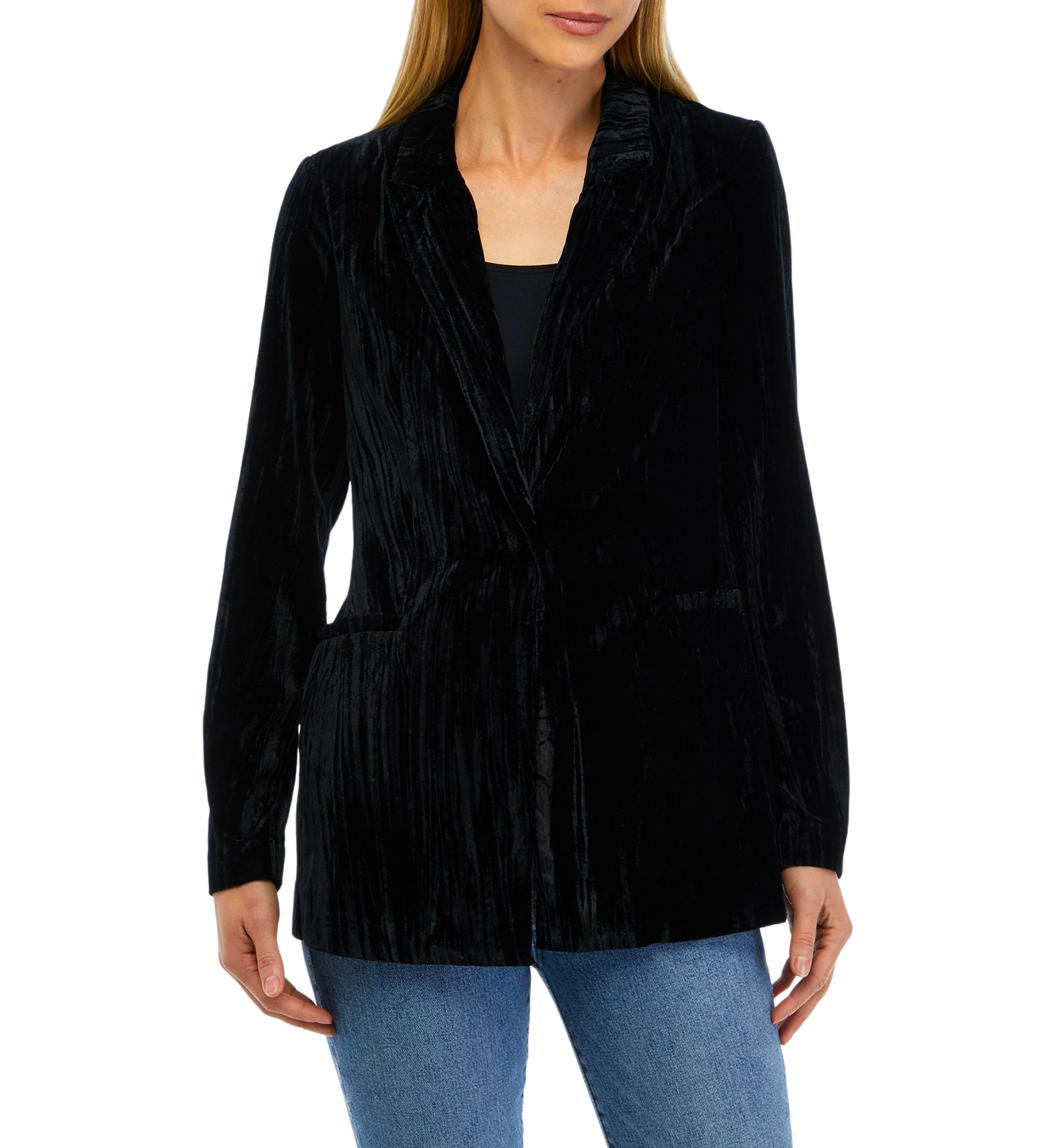 Womens Crush Velvet Blazer