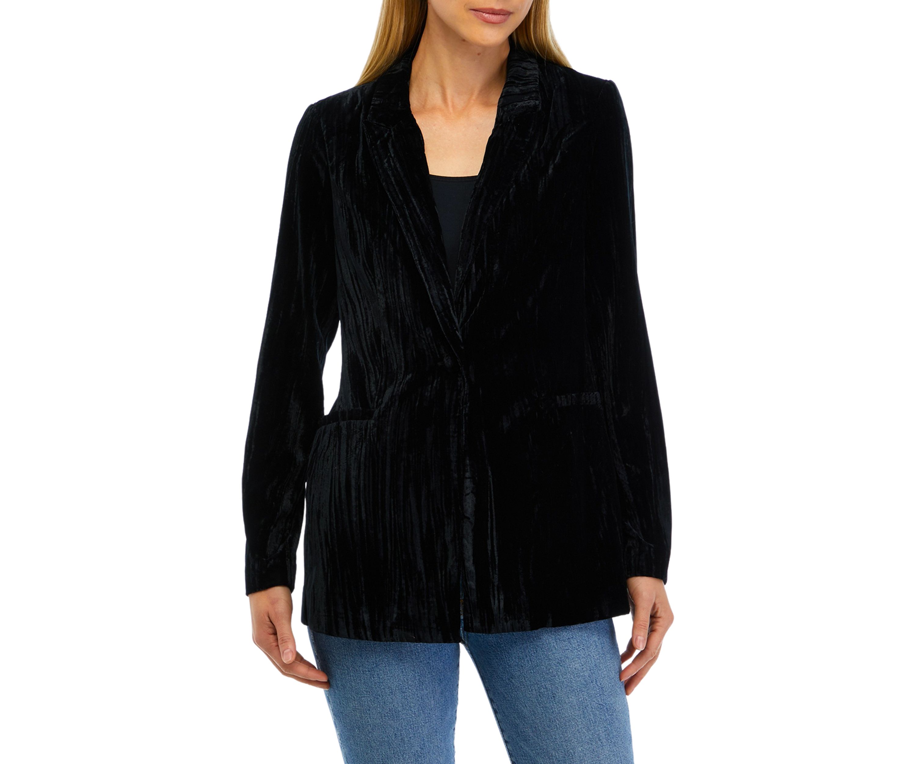 Womens Crush Velvet Blazer