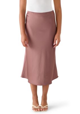 TRUTH by Republic Women's Satin Midi Skirt
