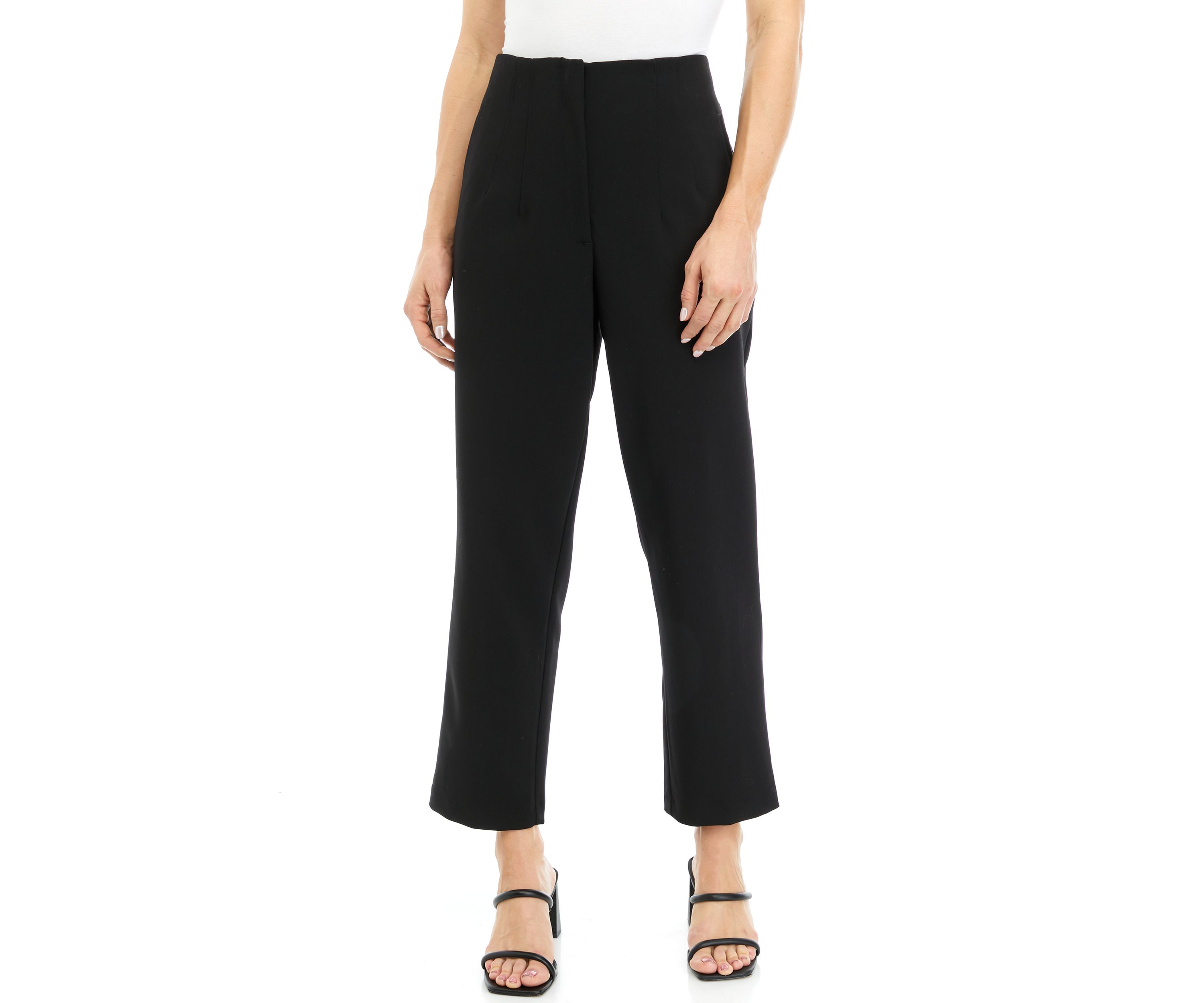 Womens Straight Leg Woven Ankle Pants