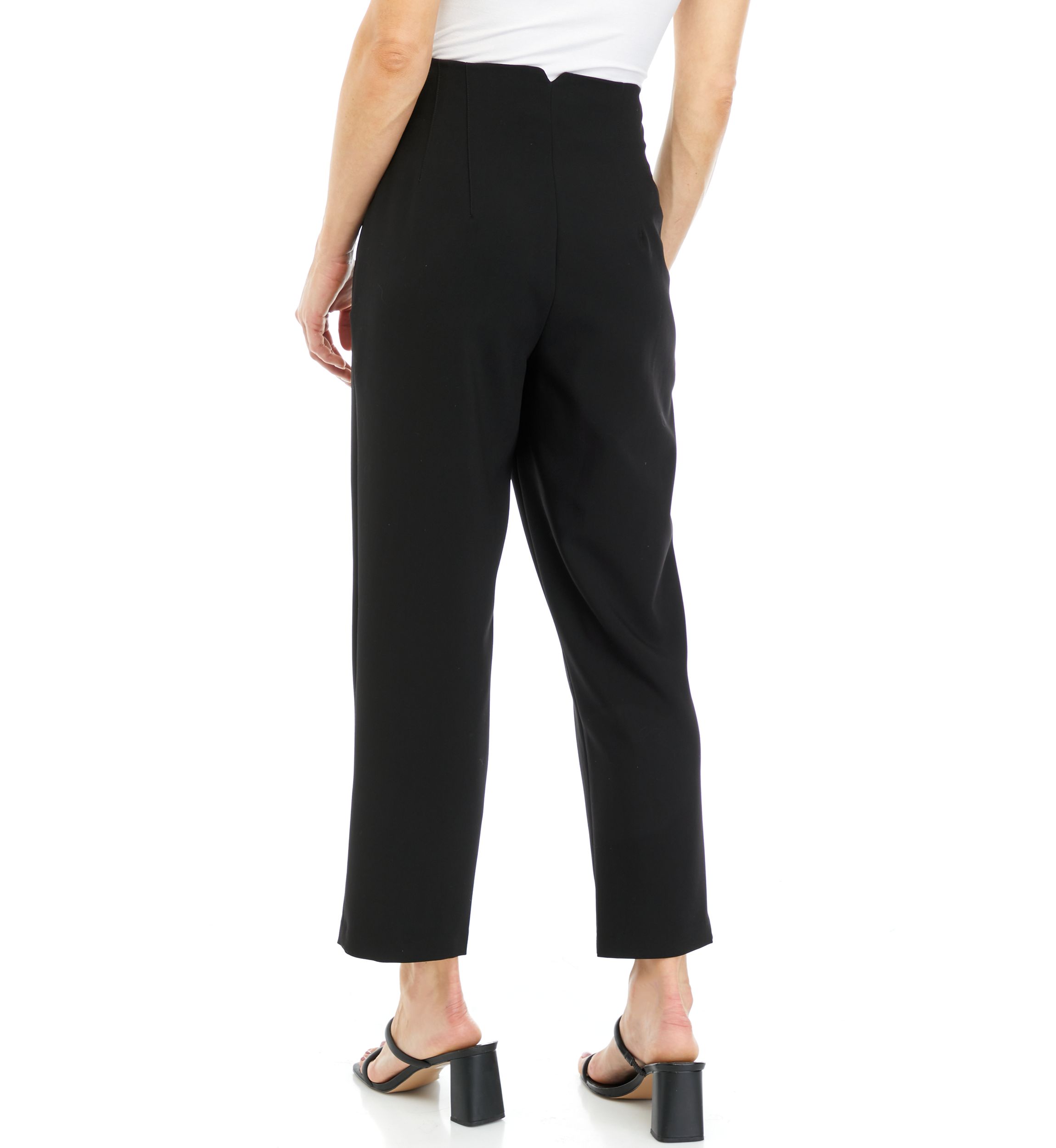 Womens Straight Leg Woven Ankle Pants