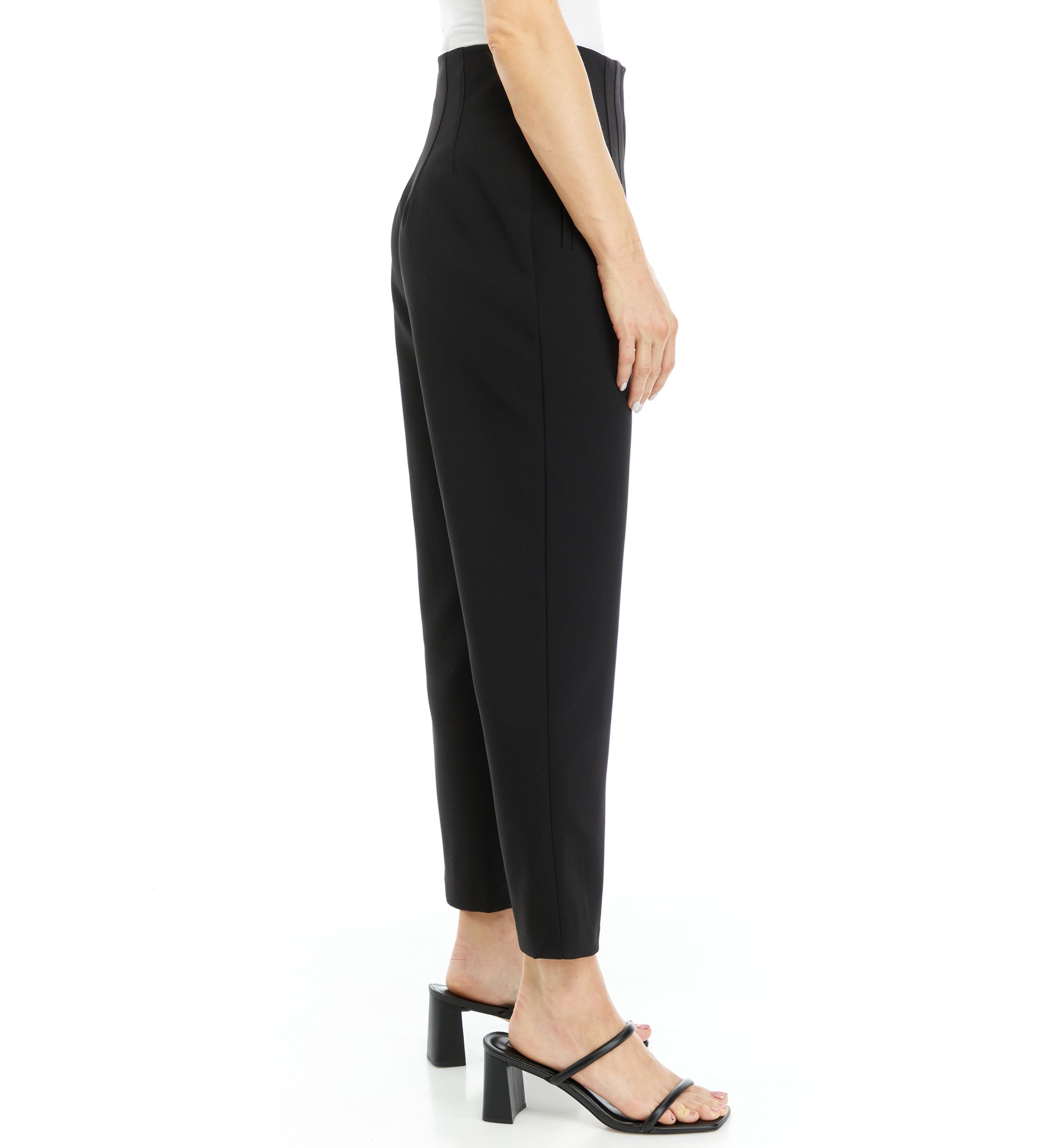 Womens Straight Leg Woven Ankle Pants