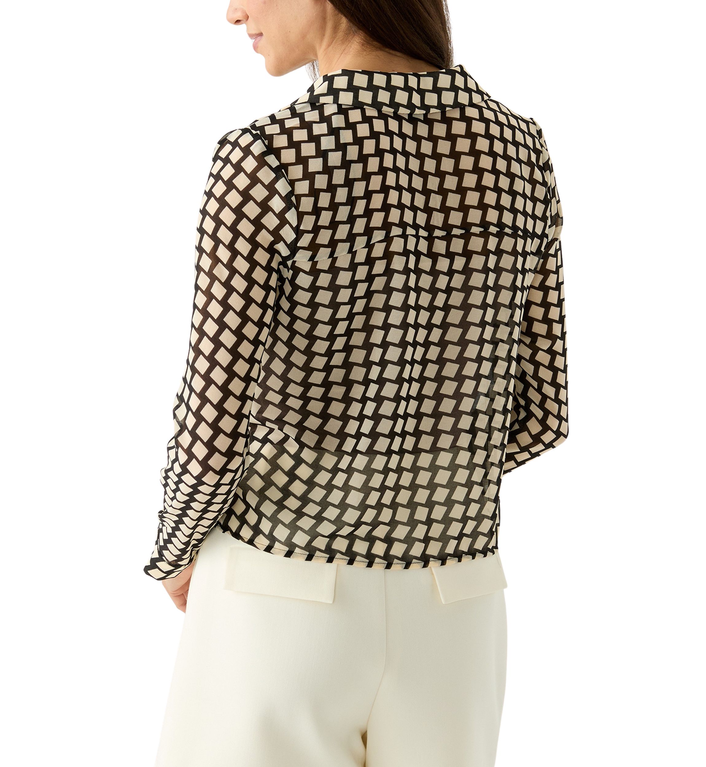 Womens Long Sleeve Notch Collar Utility Shirt