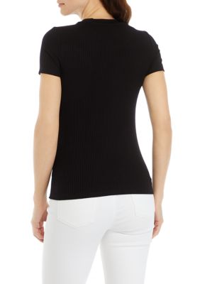 Women's Ribbed Knit T-Shirt