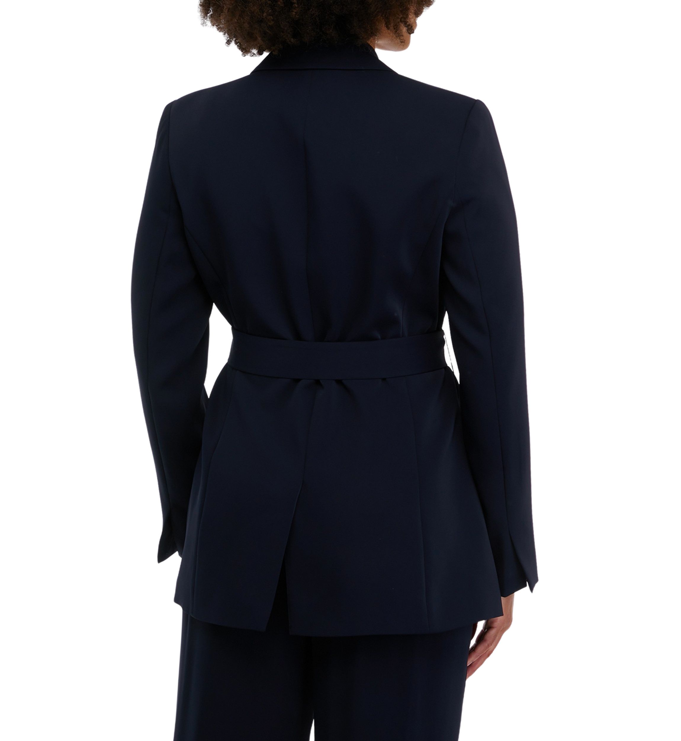 Womens Notch Lapel Woven Blazer