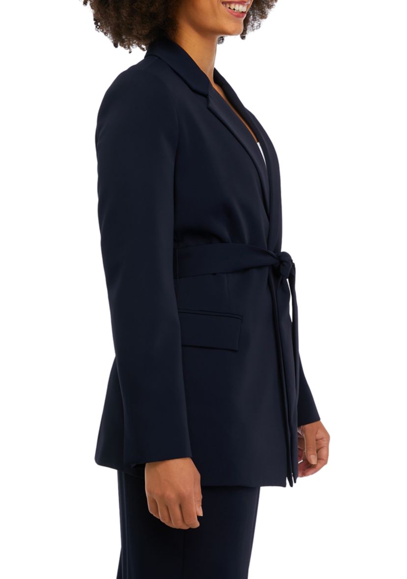 Womens Notch Lapel Woven Blazer