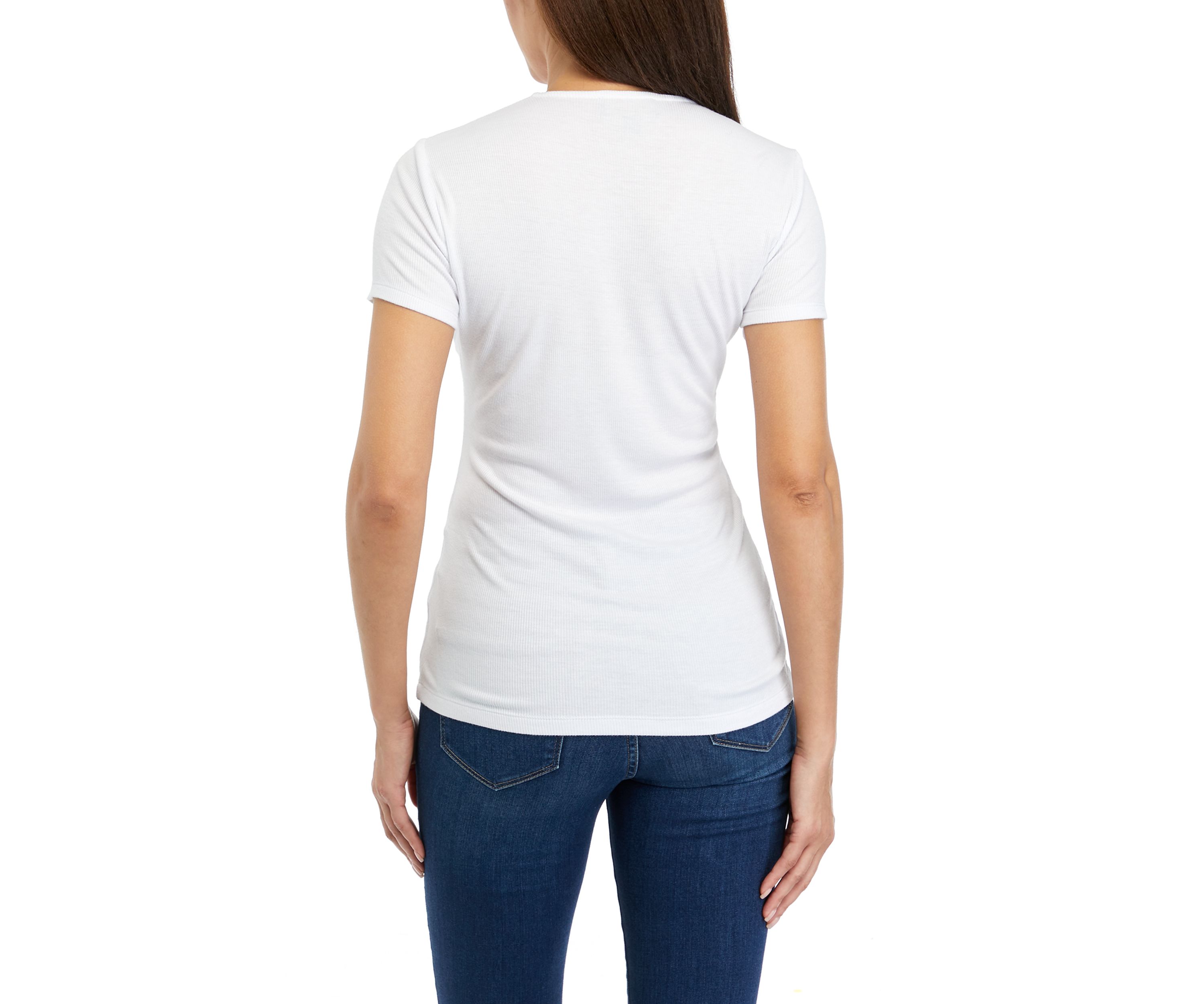 Womens Solid Knit T-Shirt