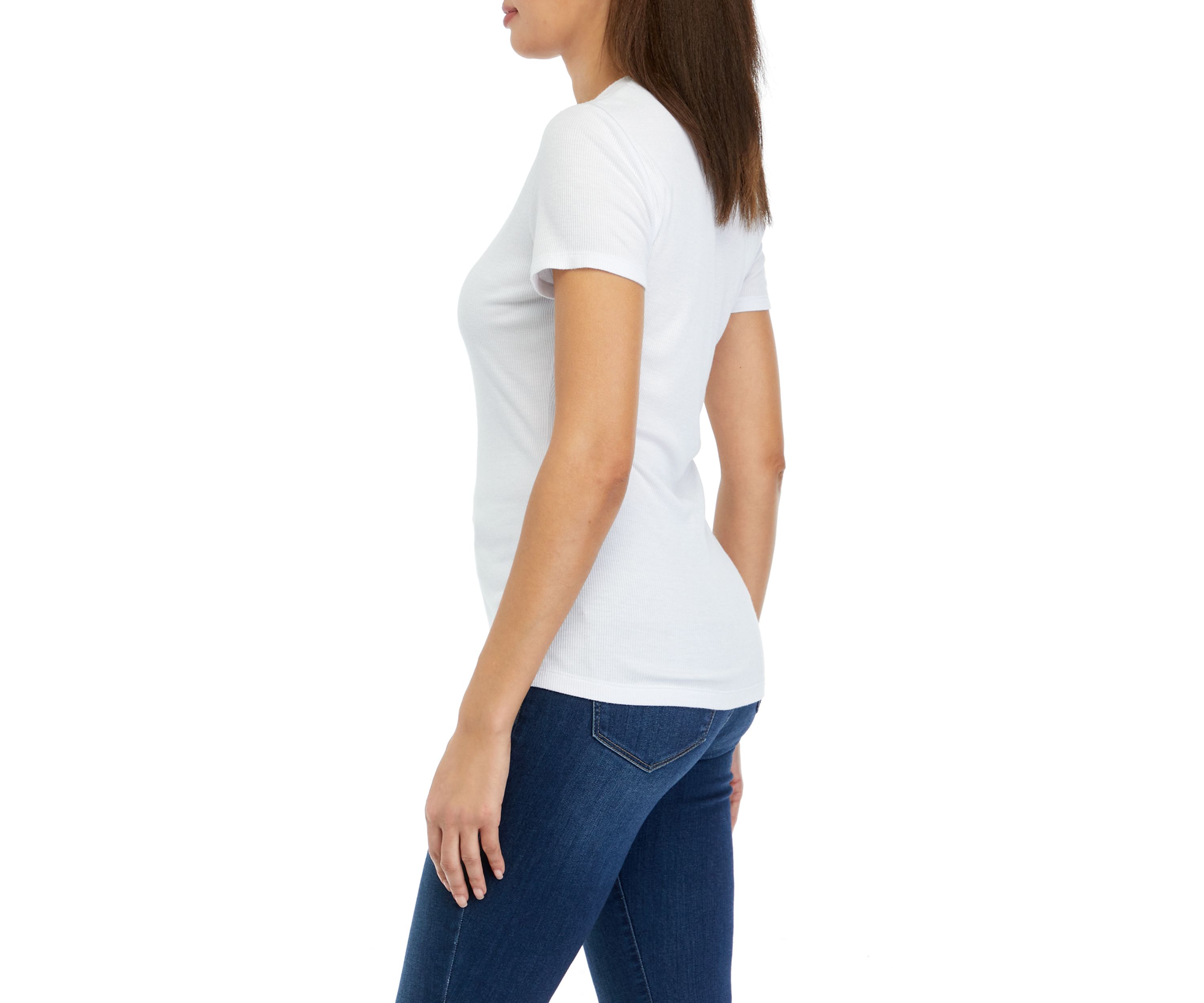 Womens Solid Knit T-Shirt