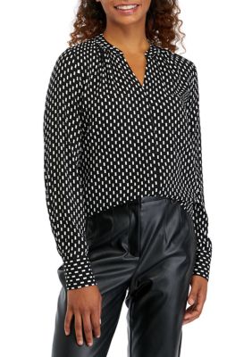 Women's Long Sleeve Polka Dot Shirt