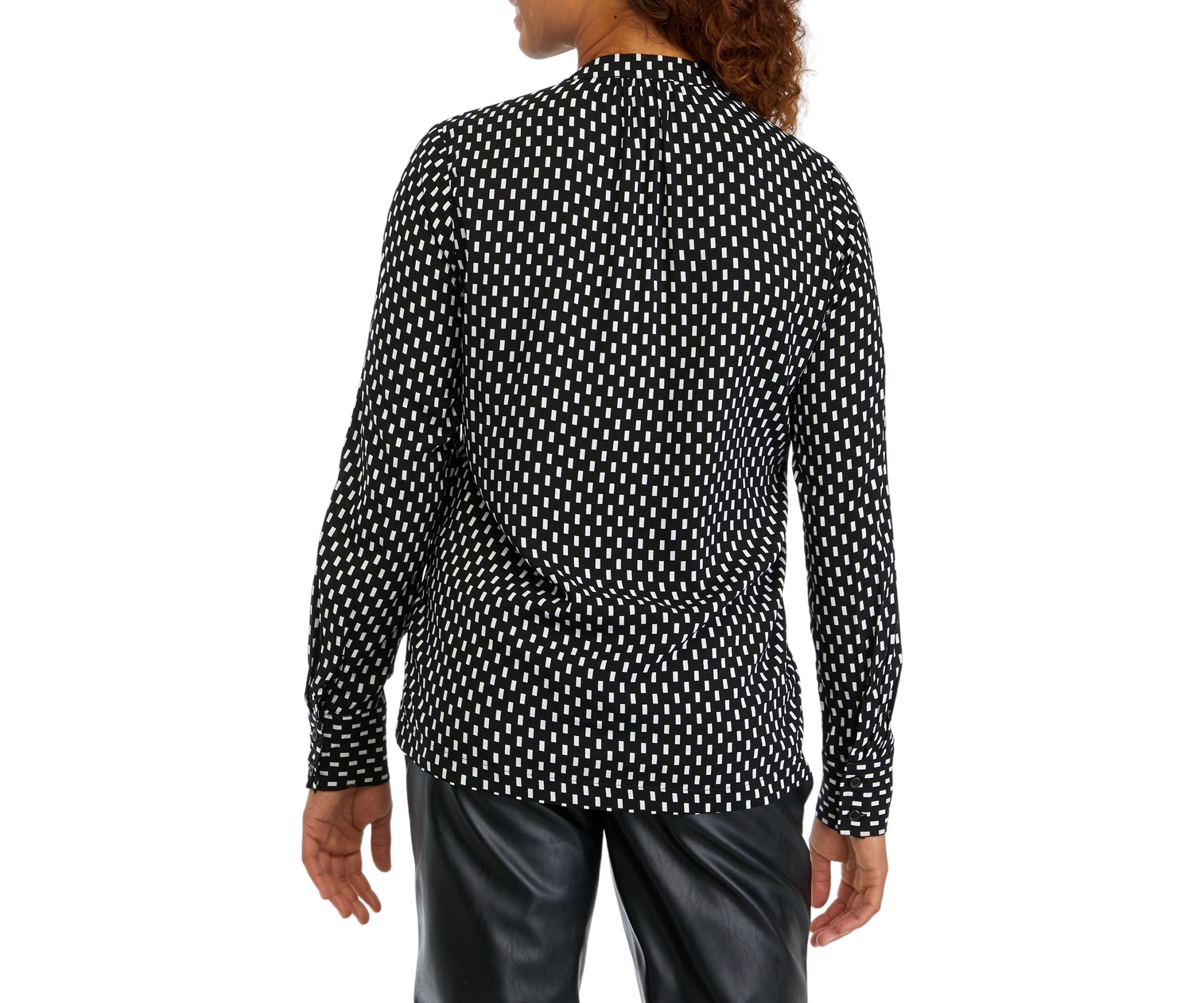 Womens Long Sleeve Polka Dot Shirt 