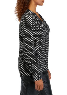 Women's Long Sleeve Polka Dot Shirt