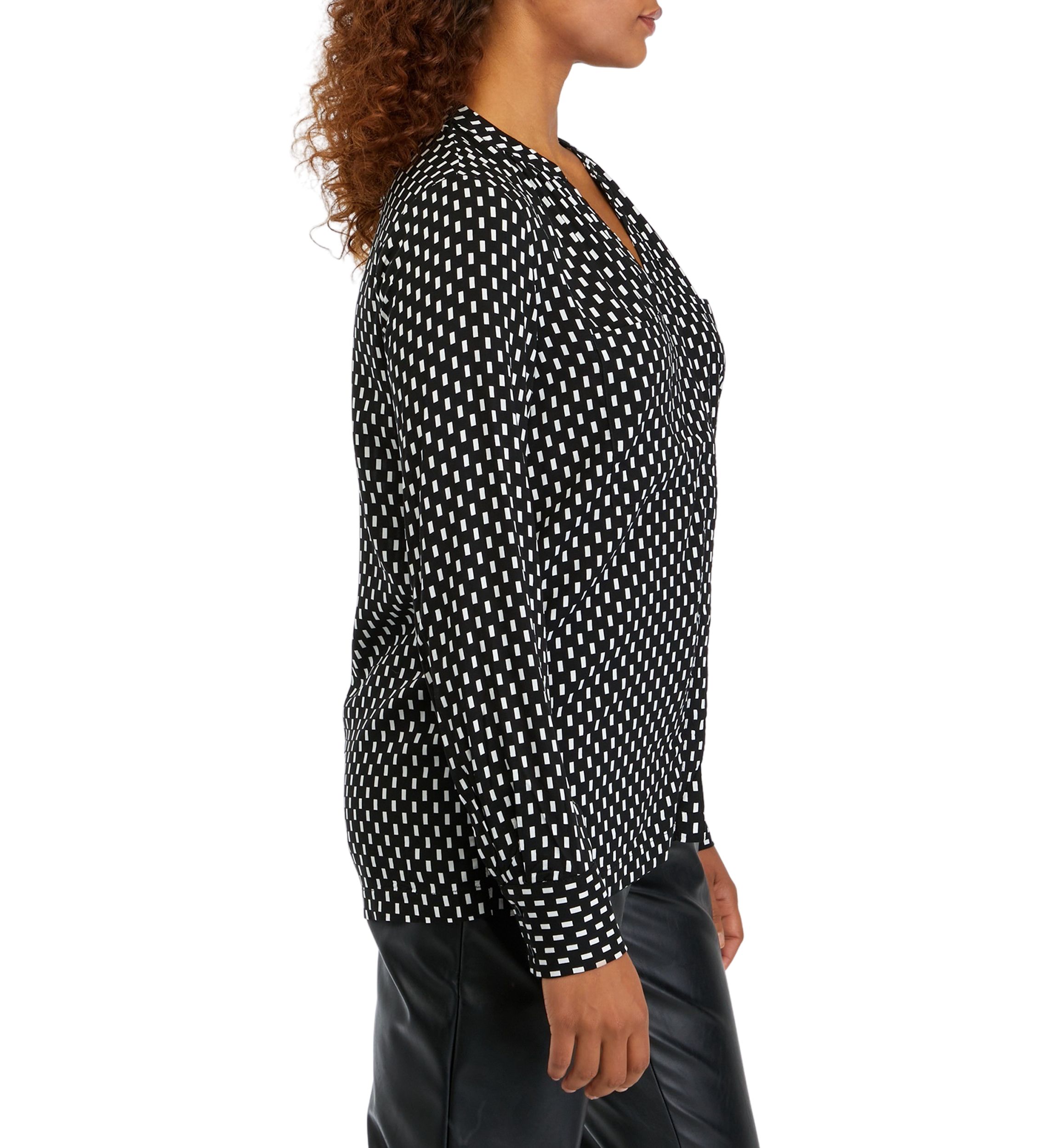 Womens Long Sleeve Polka Dot Shirt 