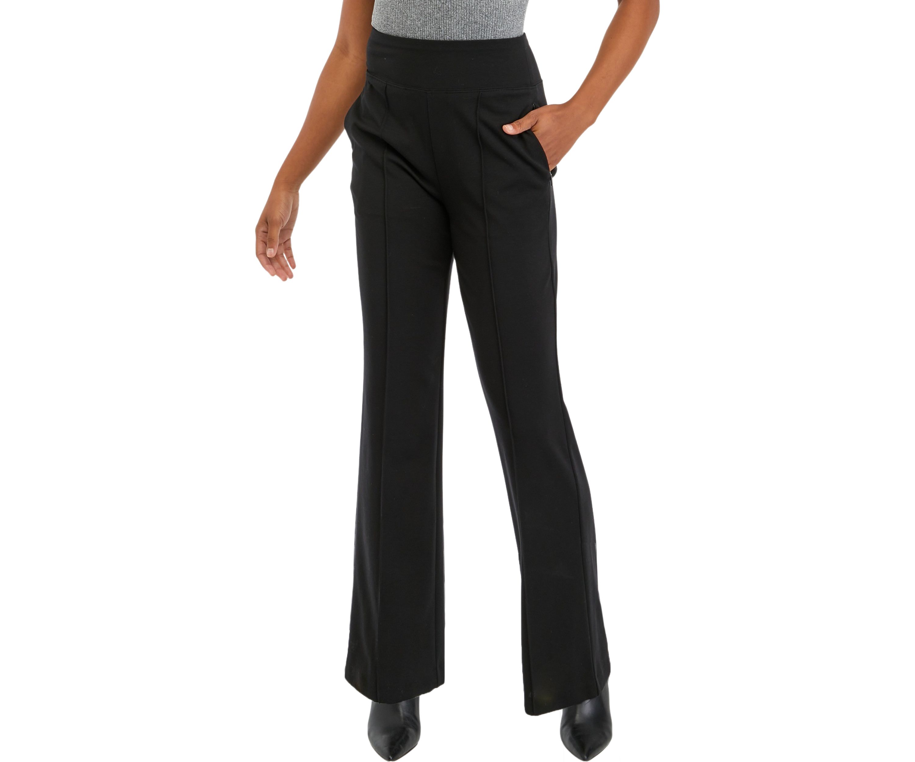 Womens Wide Leg Pintuck Pants 
