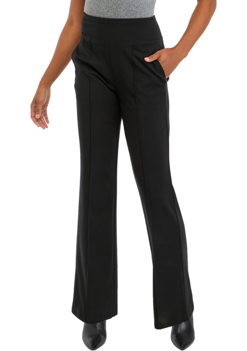 Womens Wide Leg Pintuck Pants 