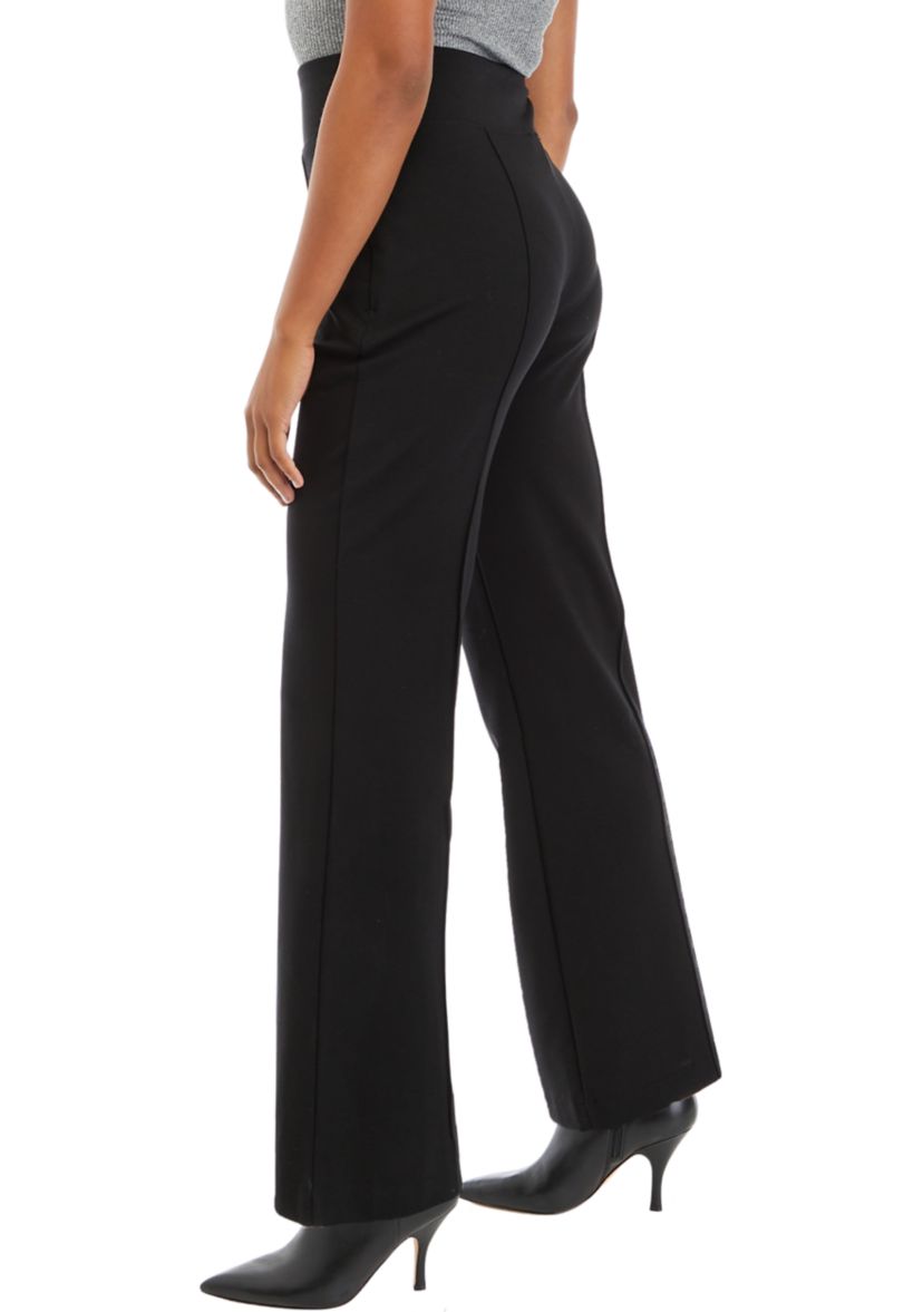 Womens Wide Leg Pintuck Pants 