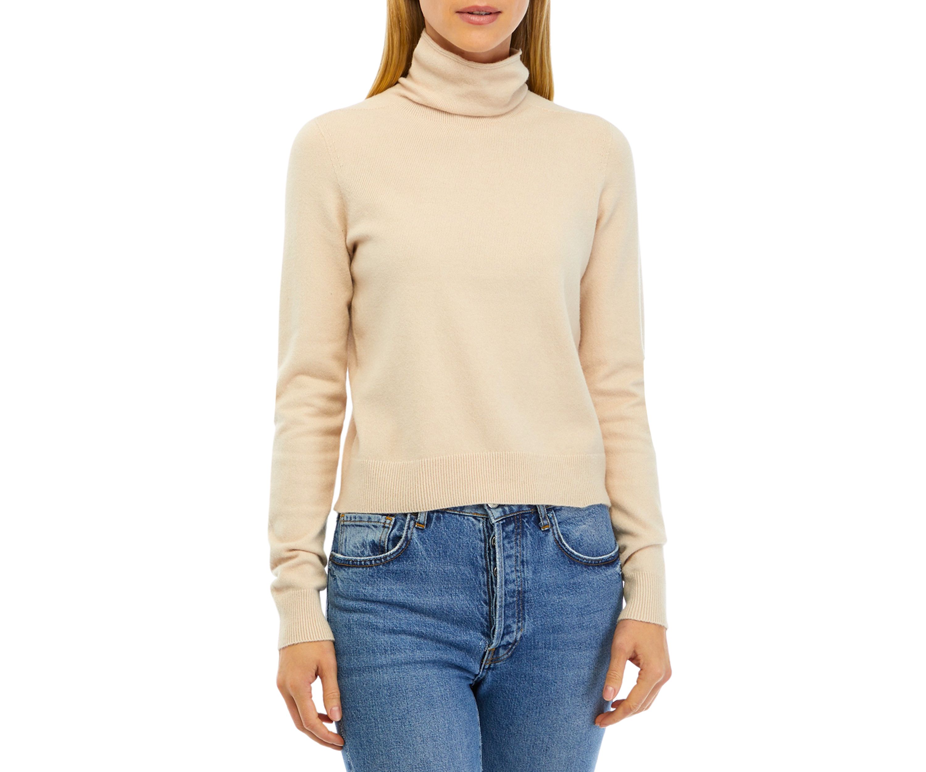 Womens Long Sleeve Funnel Neck Sweater
