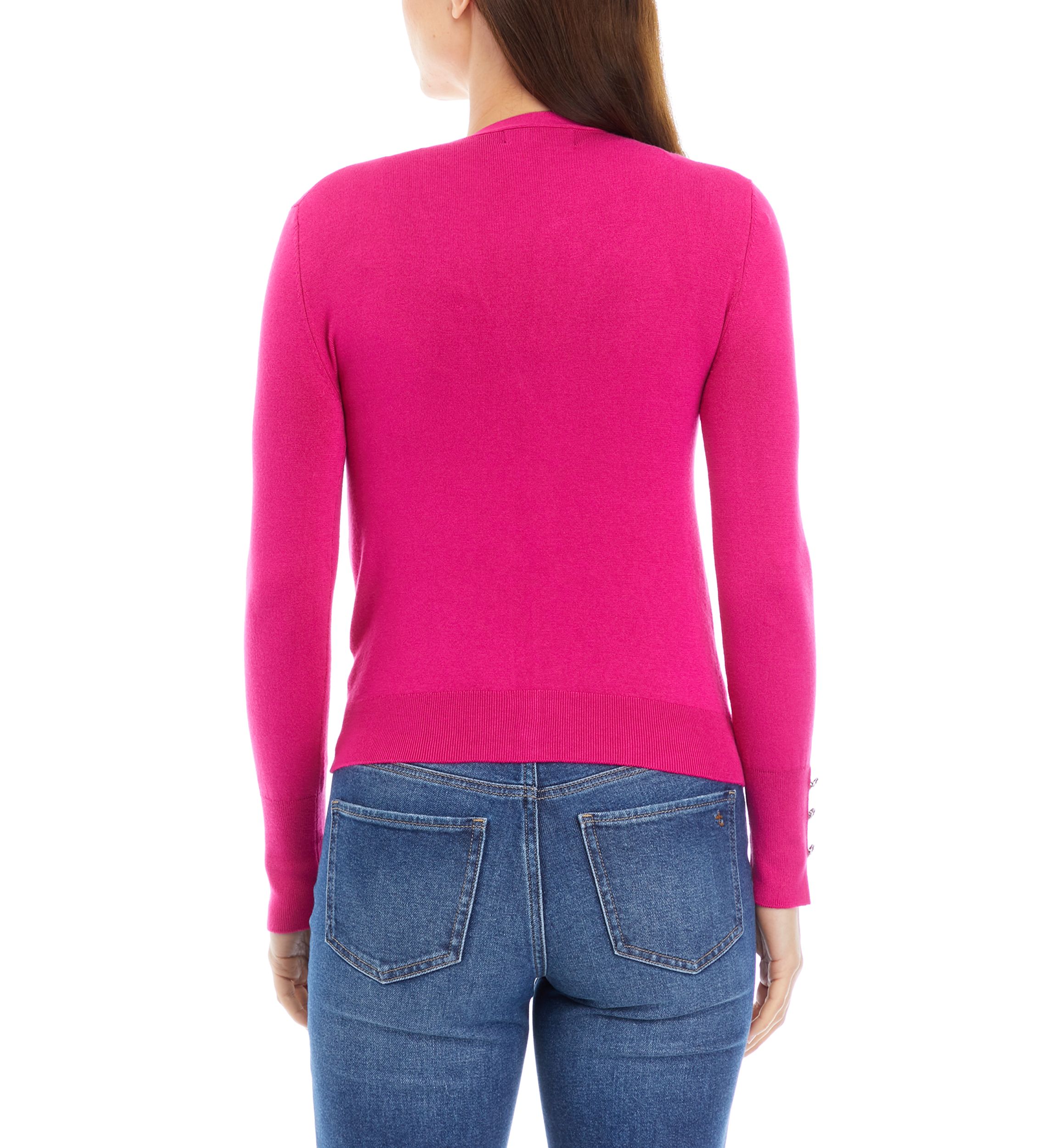 Petite Long Sleeve V-Neck Cardigan