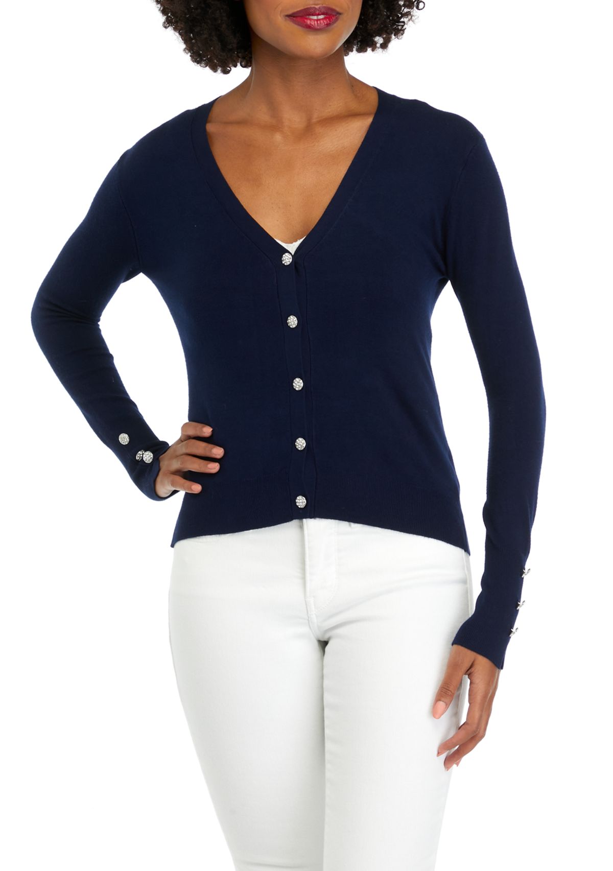 Womens Button Front Cardigan