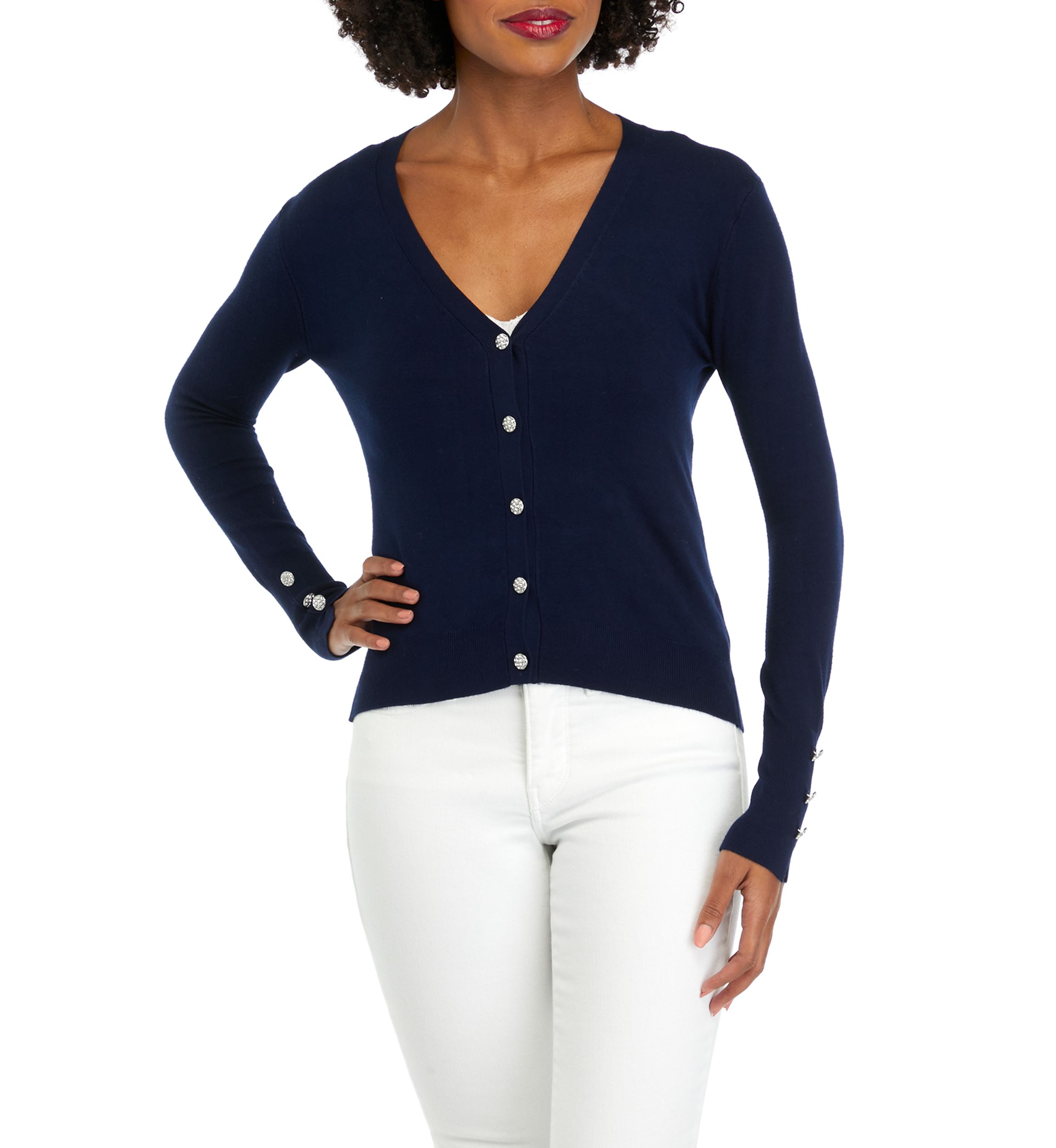 Womens Button Front Cardigan