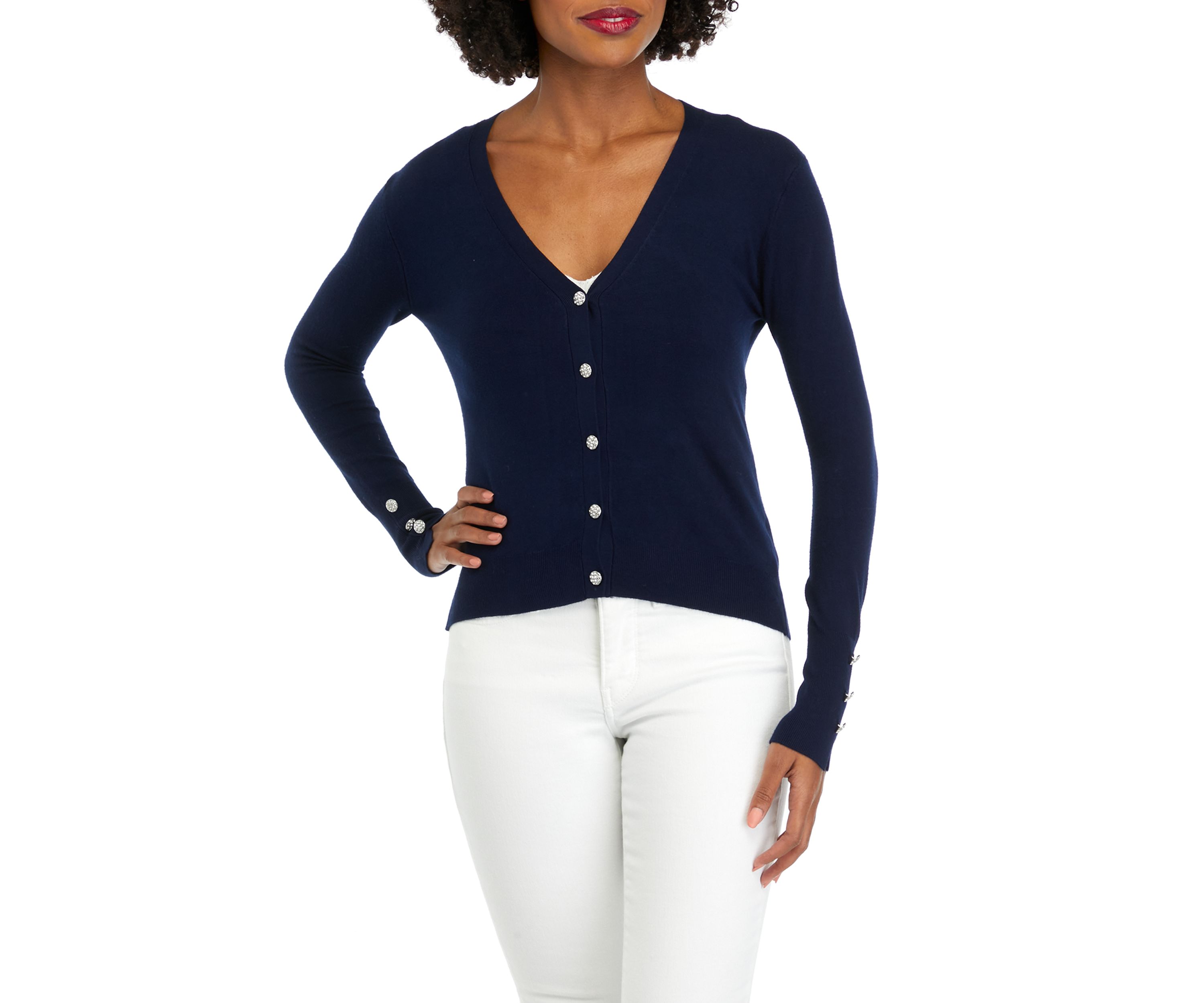 Womens Button Front Cardigan