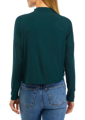 Women's Long Sleeve Mock Neck Cozy Knit T-Shirt