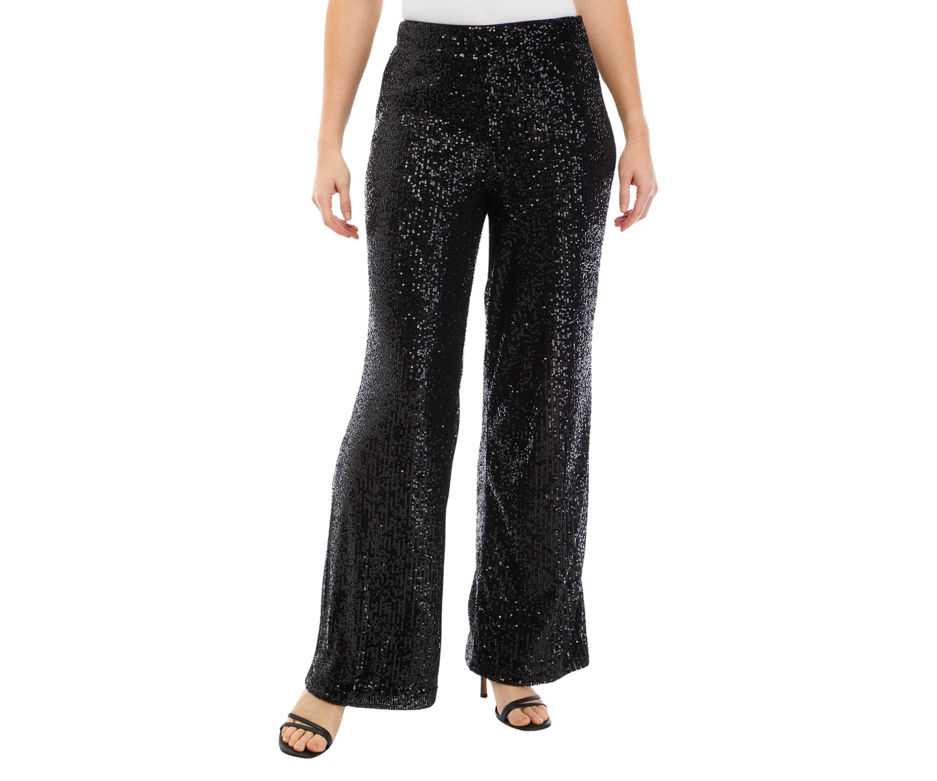 Womens Velvet Wide Leg Pants