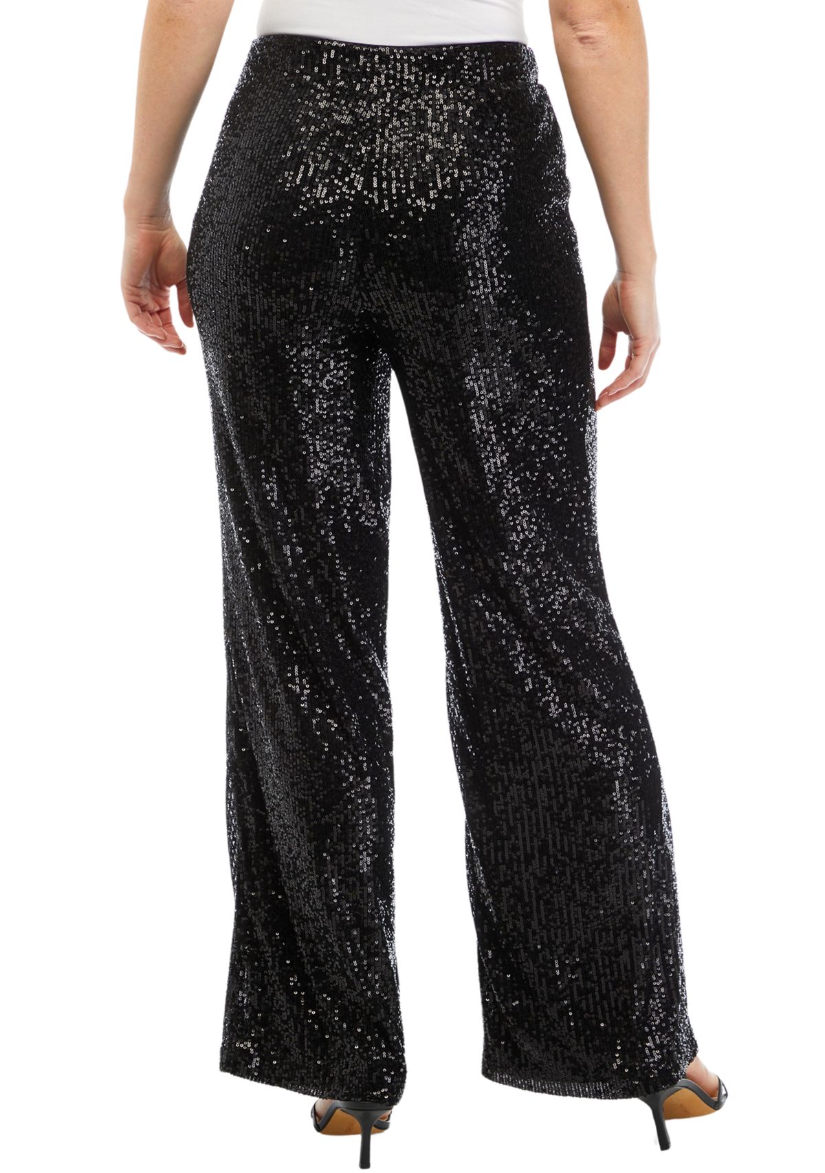 Womens Velvet Wide Leg Pants