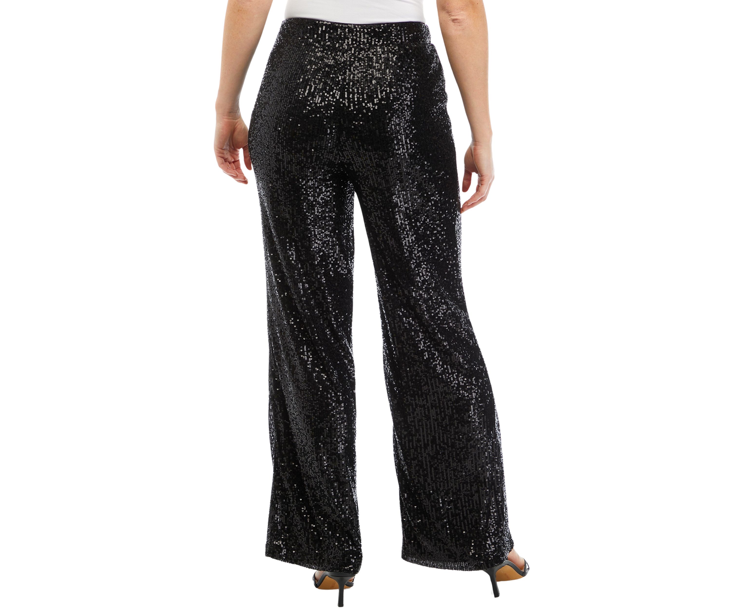 Womens Velvet Wide Leg Pants