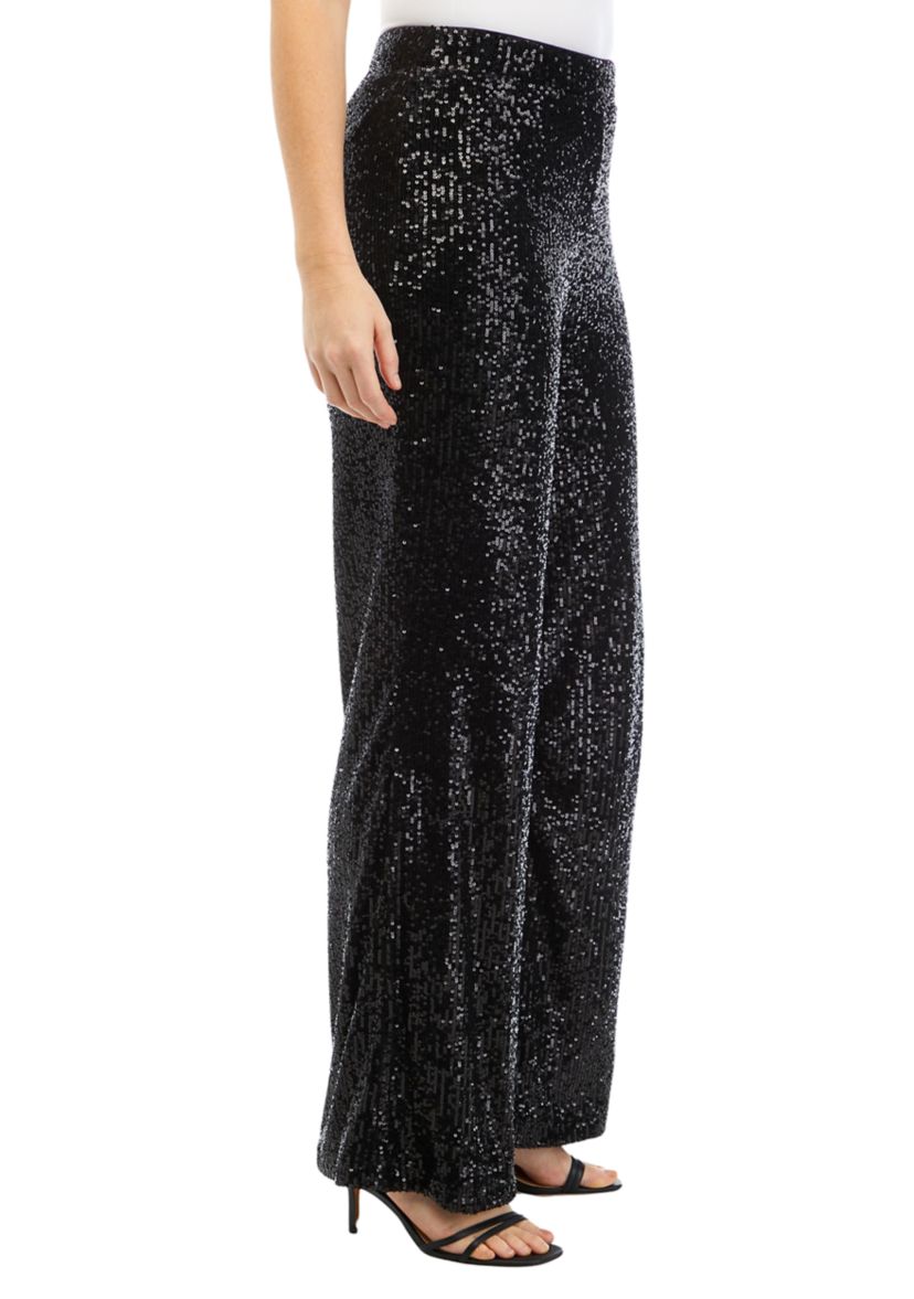 Womens Velvet Wide Leg Pants