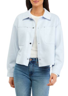 Women's Snap Front Faux Suede Jacket