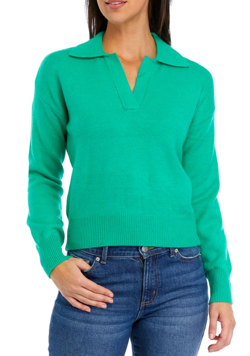 Suéter Pullover Long Sleeve Solid Johnny Collar Pullover