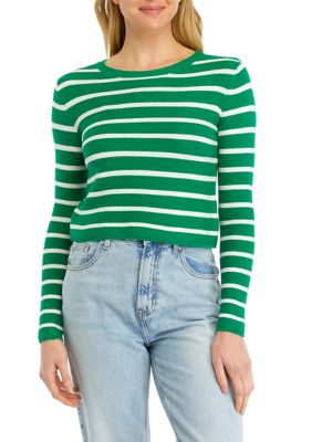 Women's Long Sleeve Striped Sweater