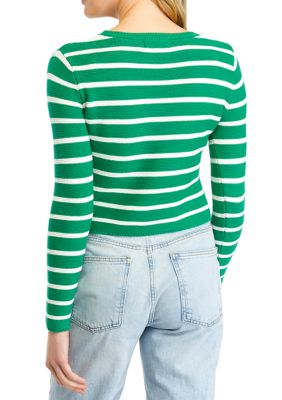 Women's Long Sleeve Striped Sweater