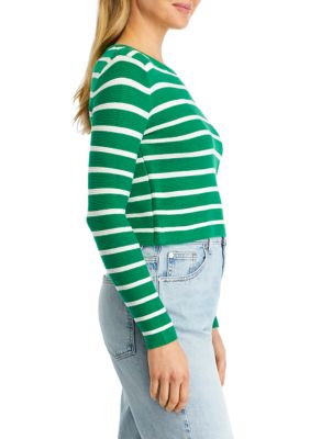 Women's Long Sleeve Striped Sweater