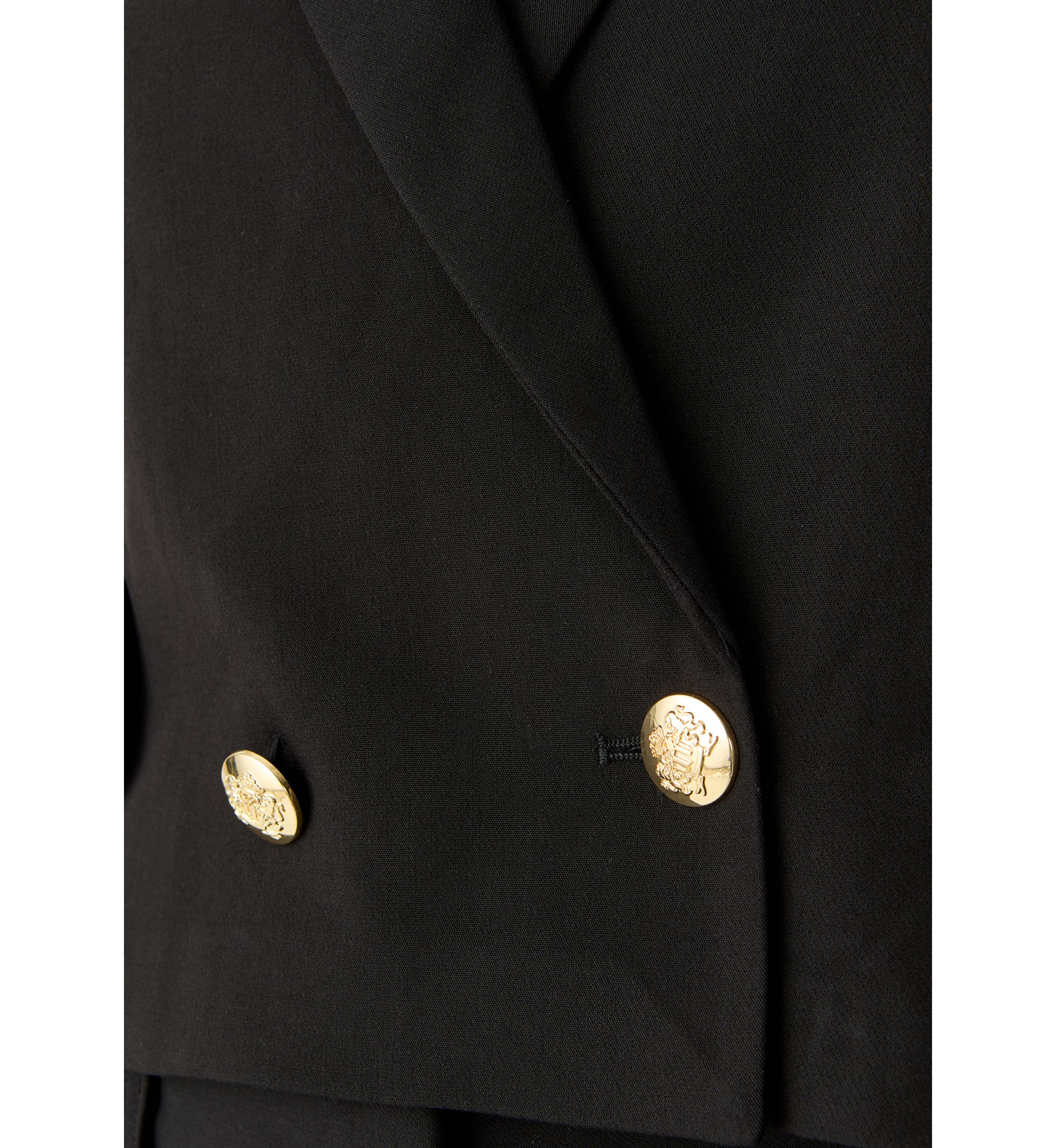 Womens Peak Lapel Double Breasted Ponte Blazer