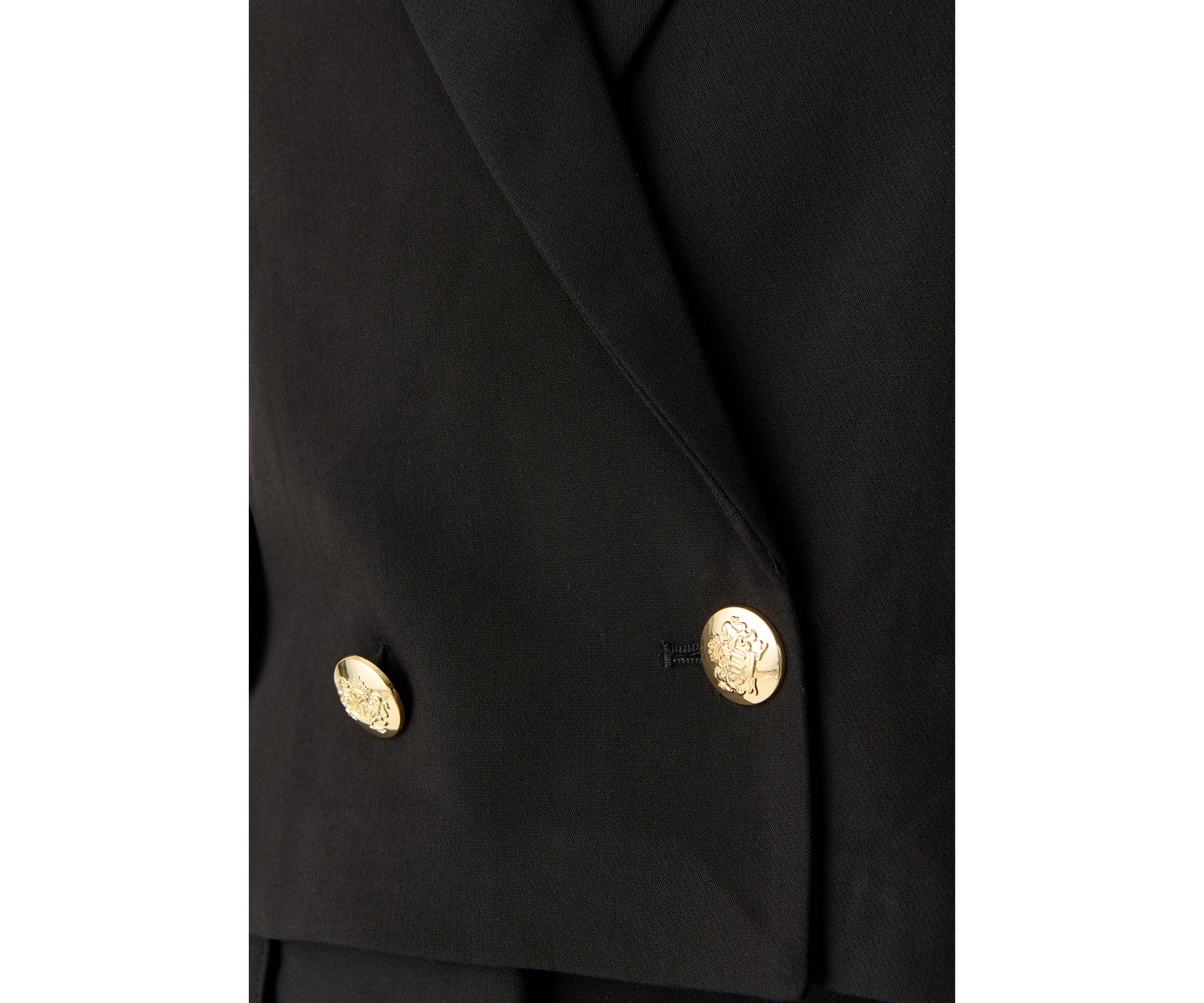 Womens Peak Lapel Double Breasted Ponte Blazer